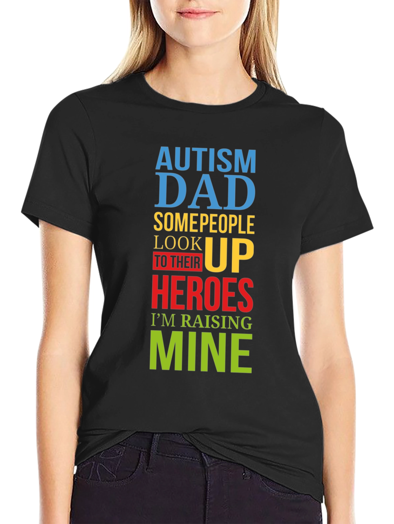 Autism Dad Raising Heroes T-Shirt