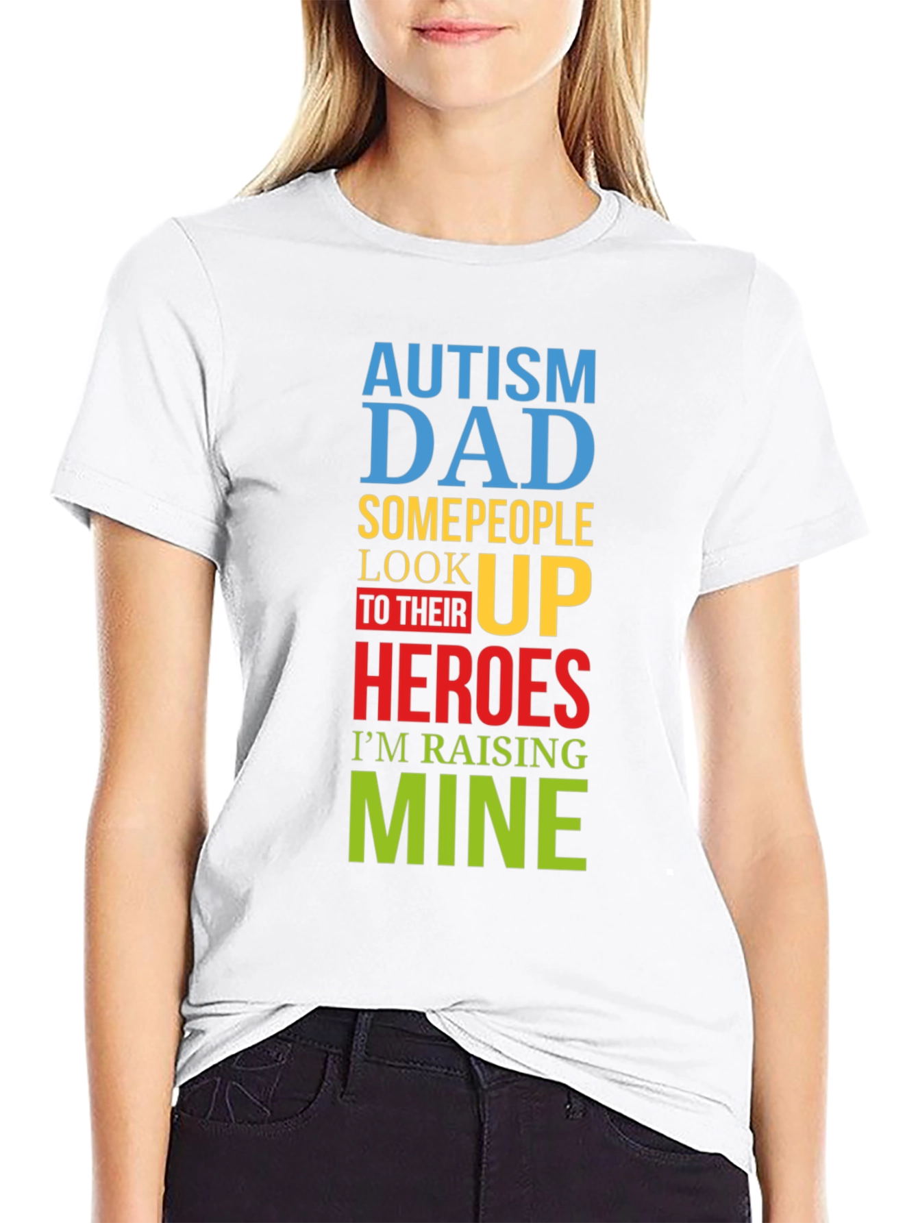 Autism Dad Raising Heroes T-Shirt