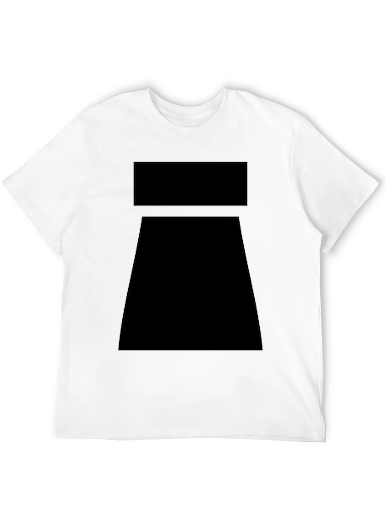 Black Geometric Print Crew Neck T-Shirt