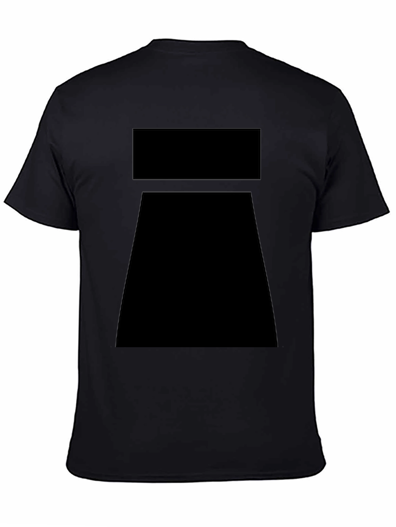 Black Geometric Print Crew Neck T-Shirt
