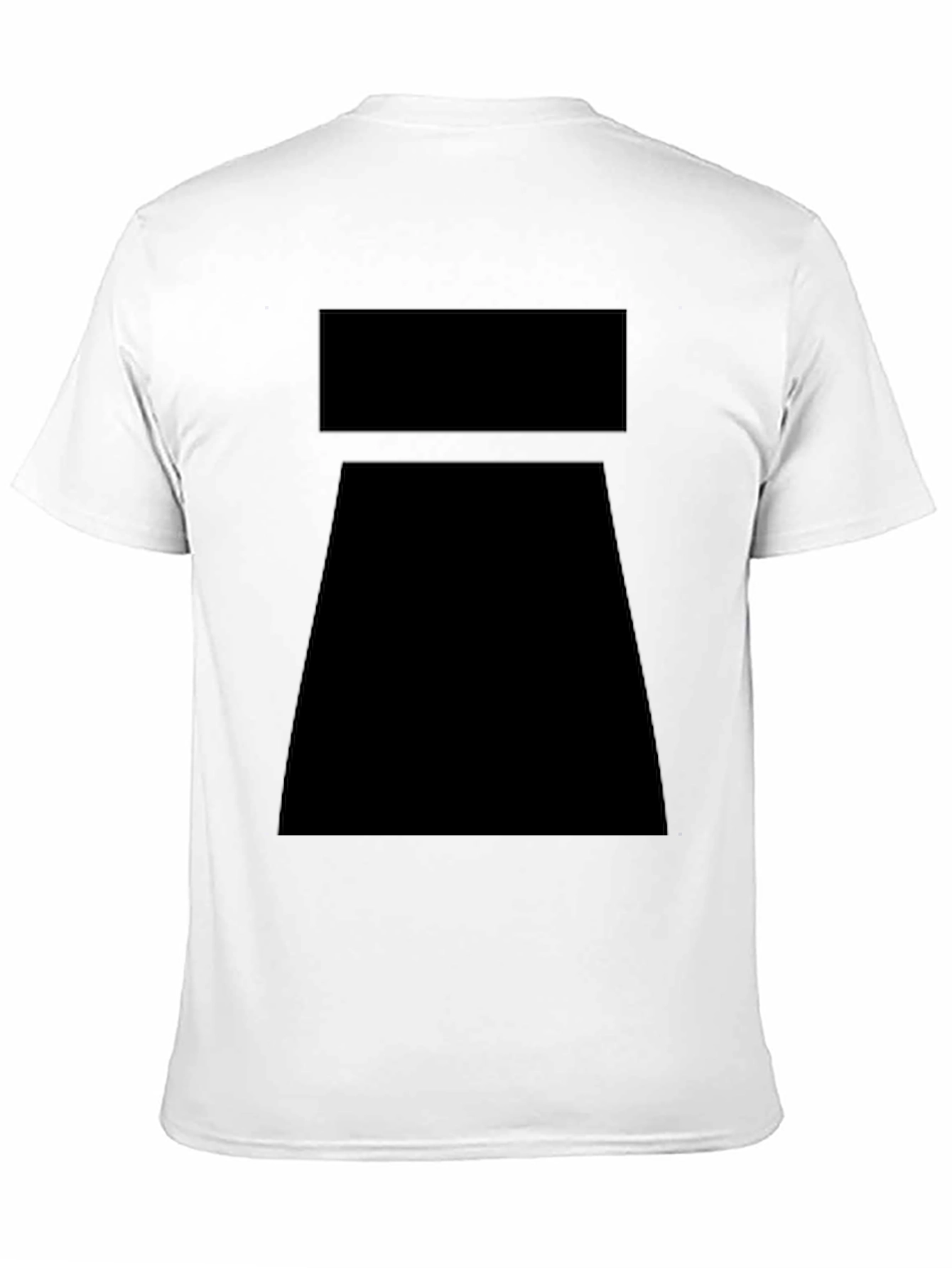 Black Geometric Print Crew Neck T-Shirt