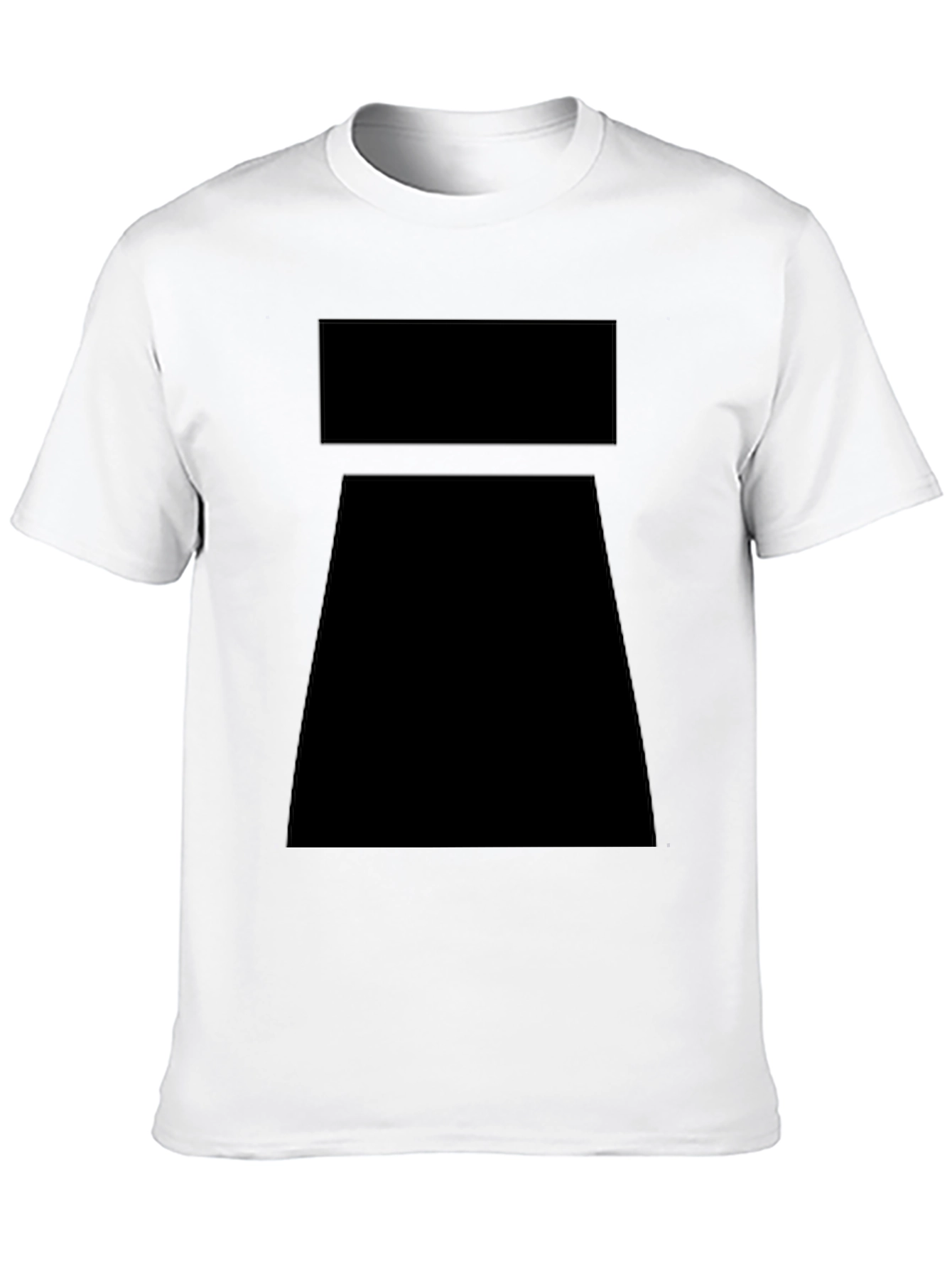 Black Geometric Print Crew Neck T-Shirt