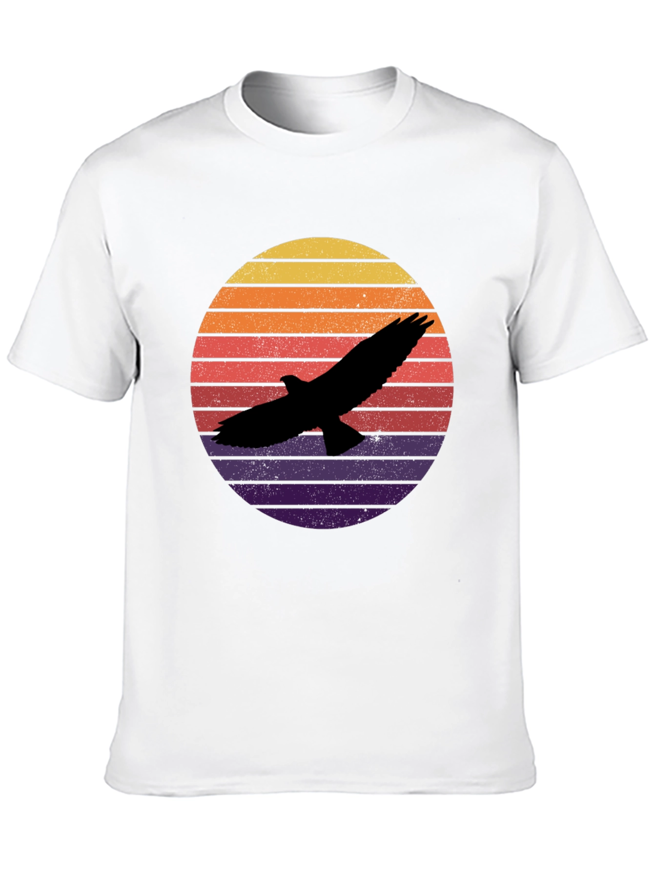 Retro Eagle Sunset T-Shirt - Black