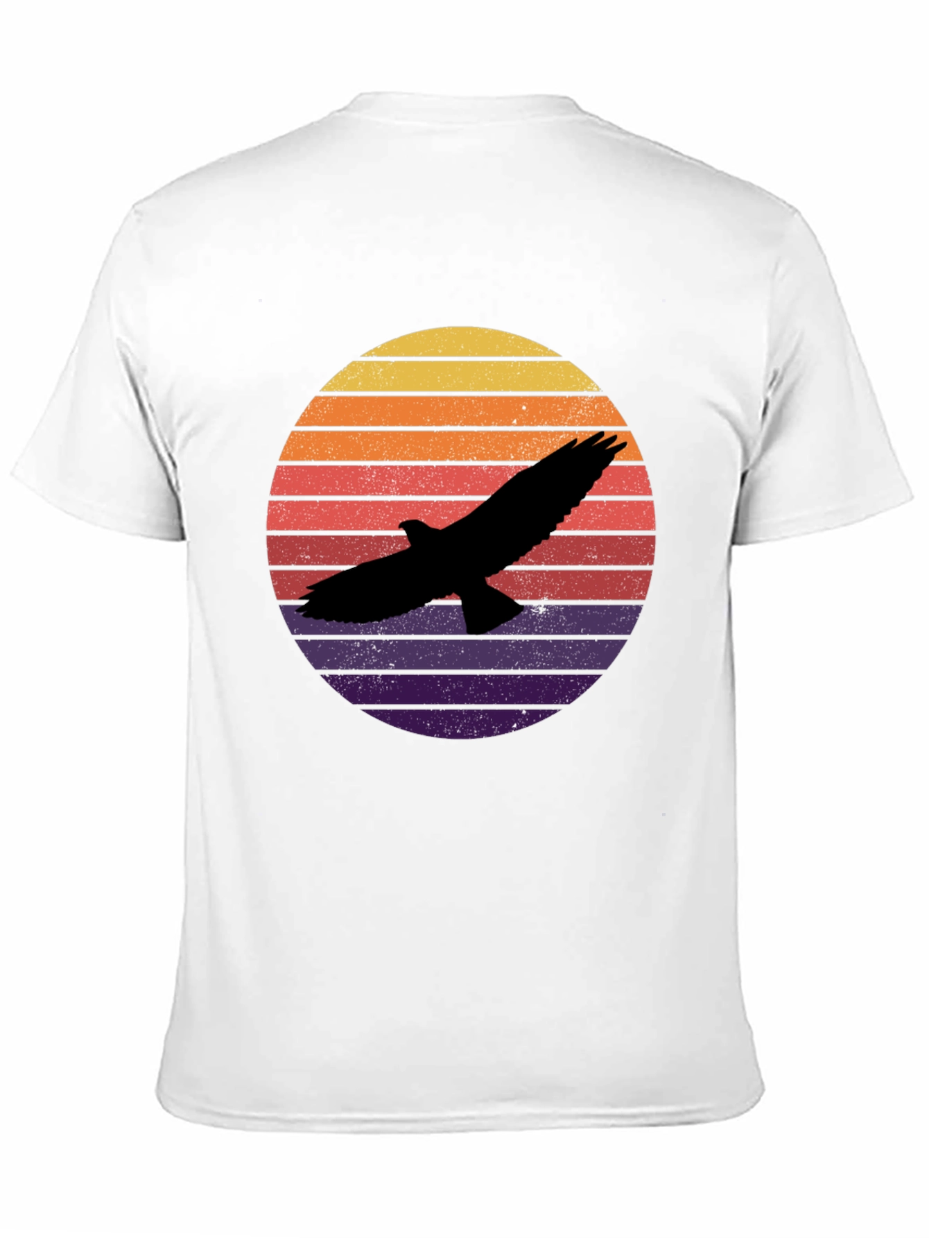 Retro Eagle Sunset T-Shirt - Black