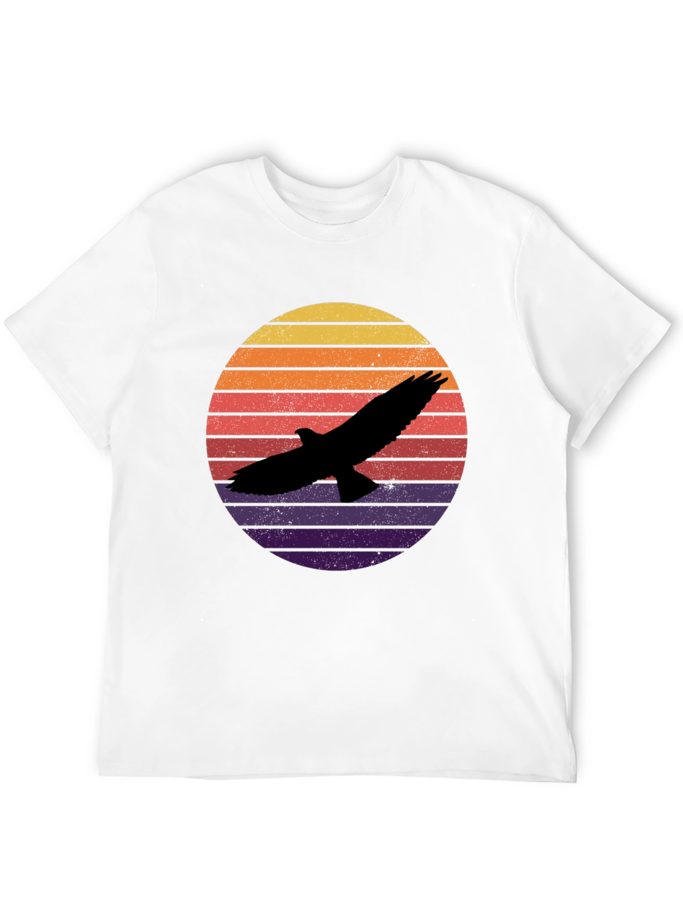 Retro Eagle Sunset T-Shirt - Black