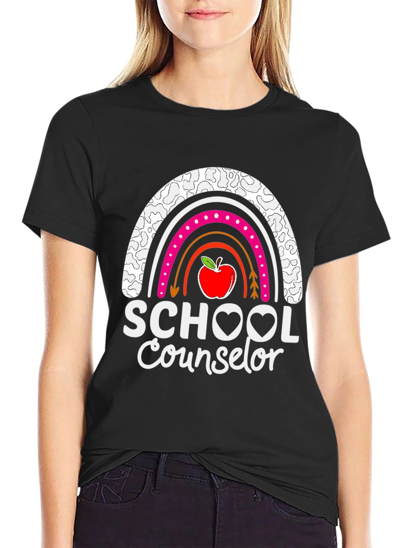 School Counselor Rainbow Graphic Tee