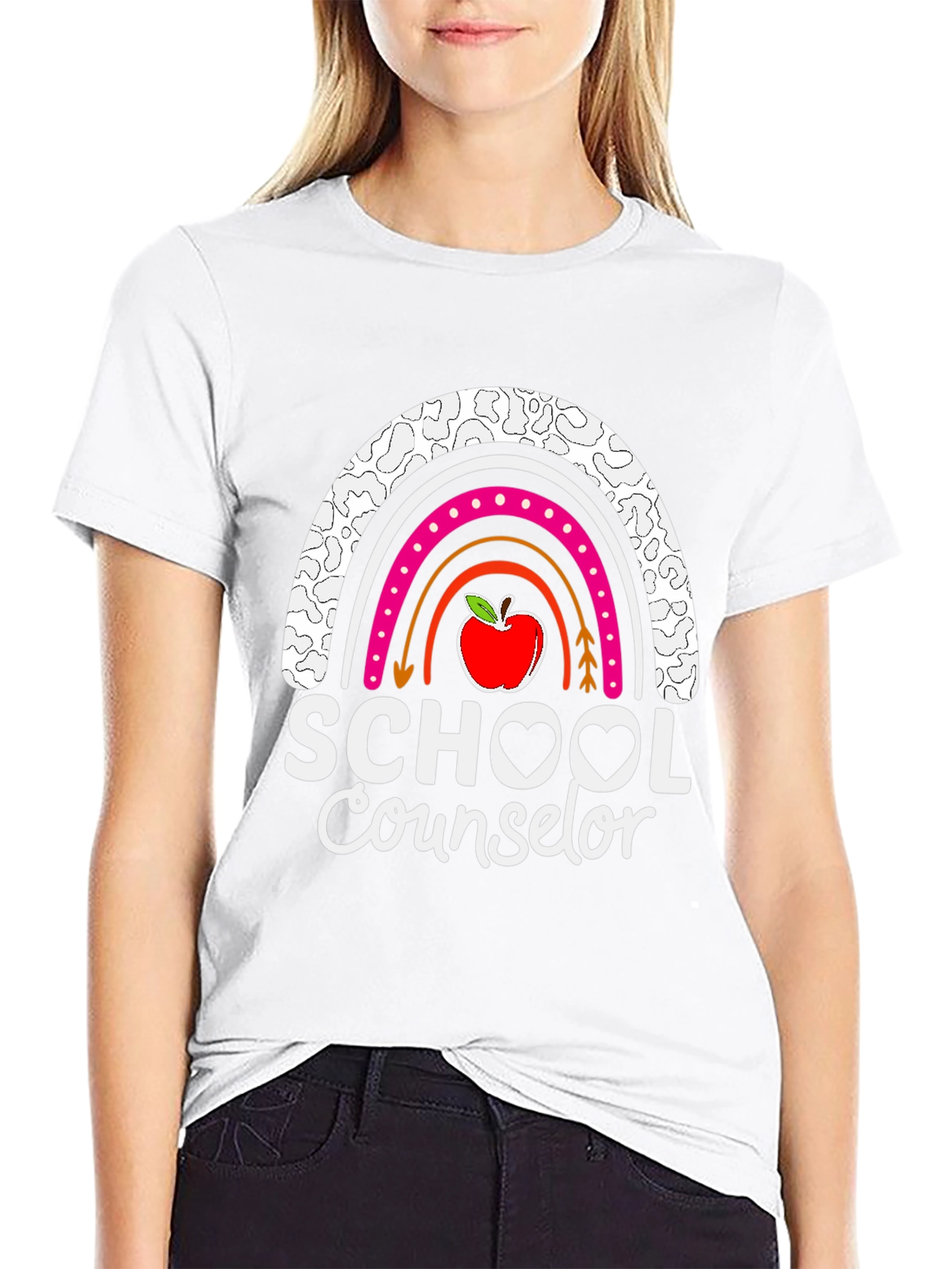 School Counselor Rainbow Graphic Tee