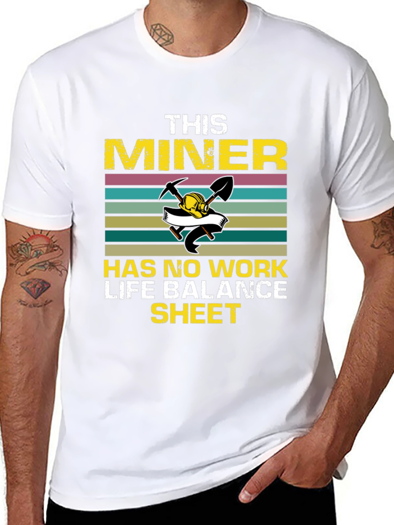 Miners Work Life Balance Graphic T-Shirt