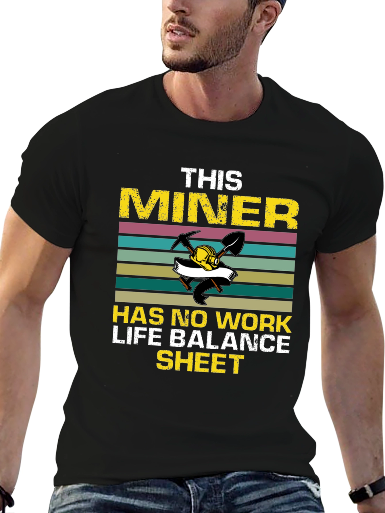 Miners Work Life Balance Graphic T-Shirt