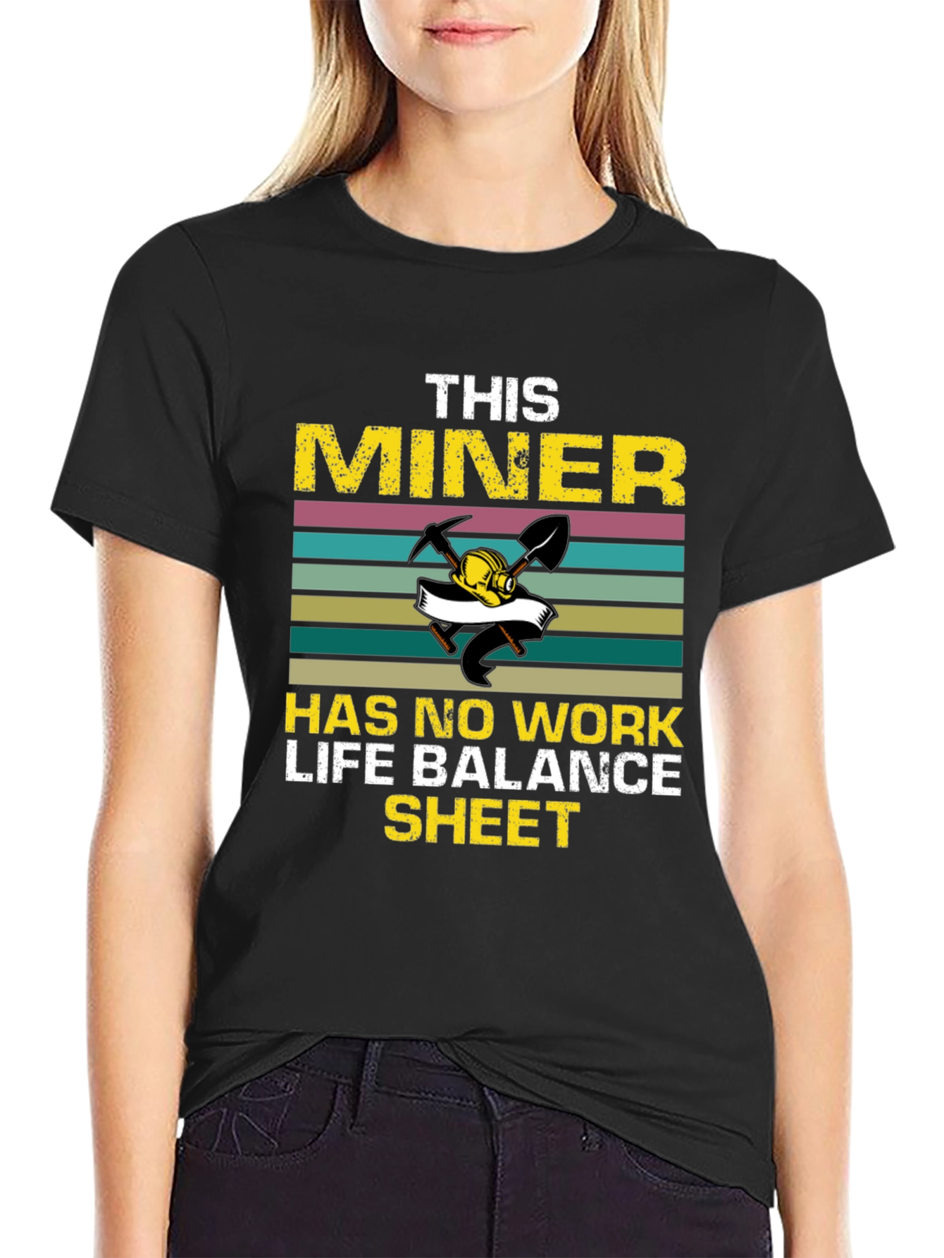 Miners Work Life Balance Graphic T-Shirt