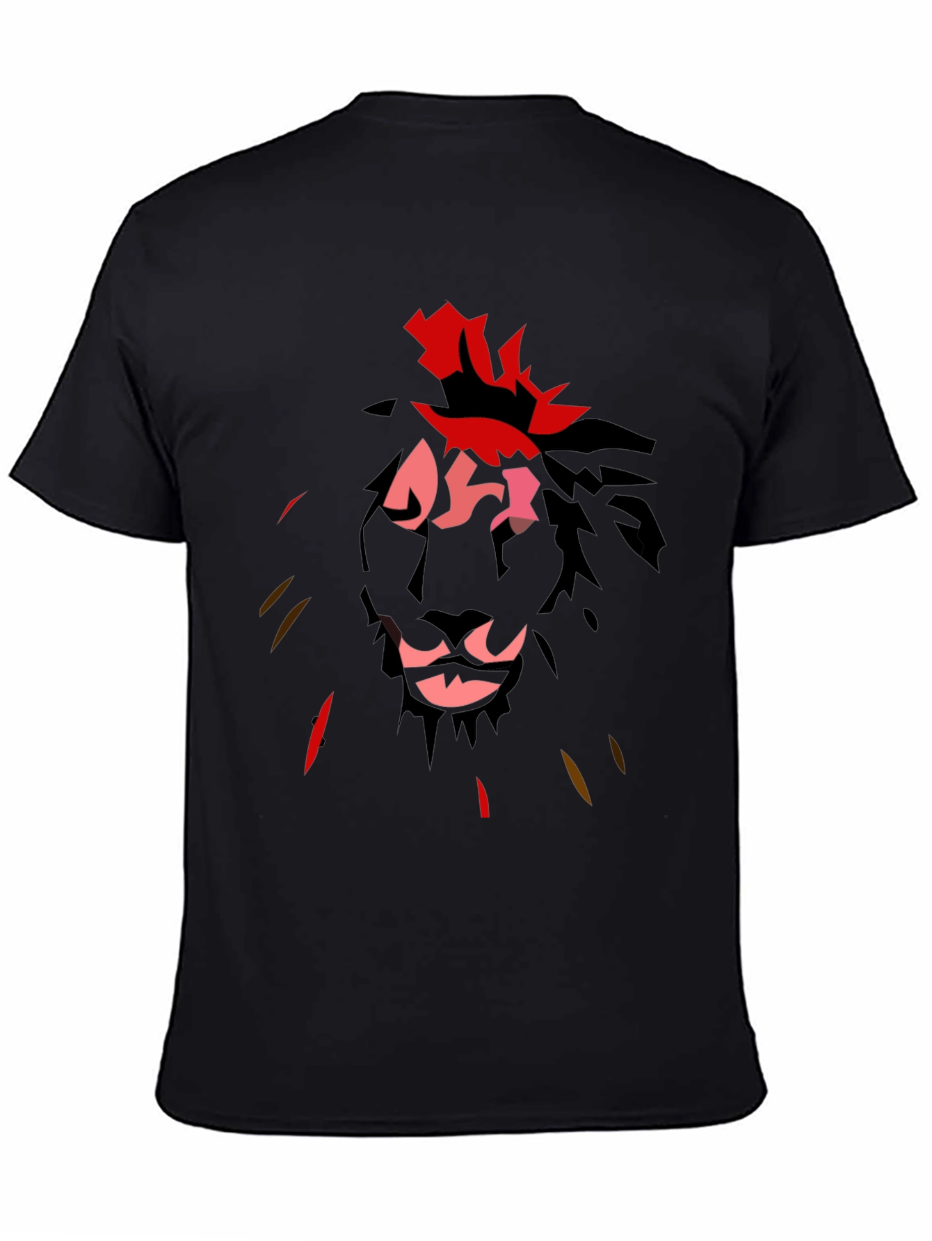 Lion Graphic Tee - Stylish Mens Black T-Shirt