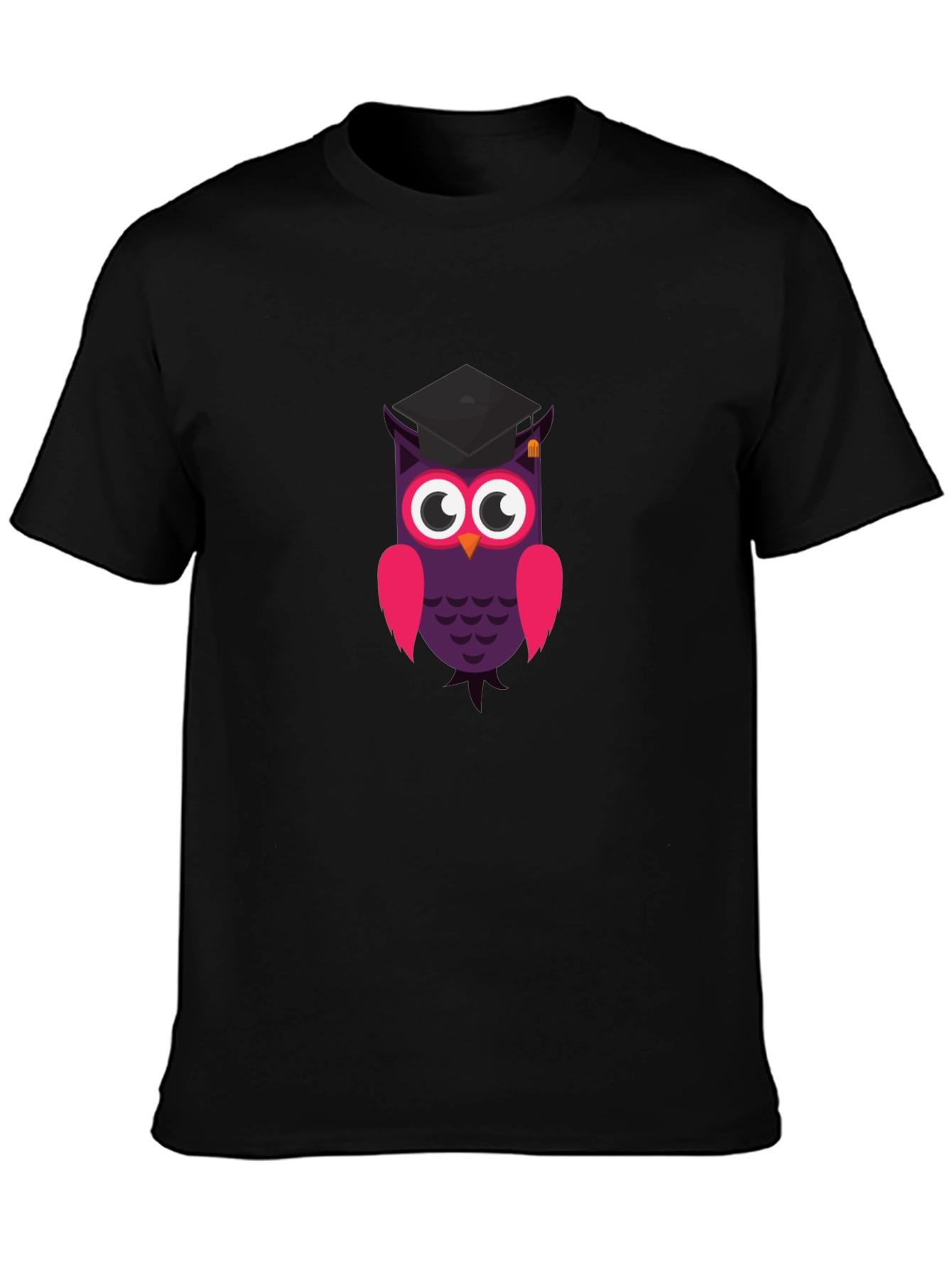 Graduation Owl T-Shirt - Black Cotton Tee