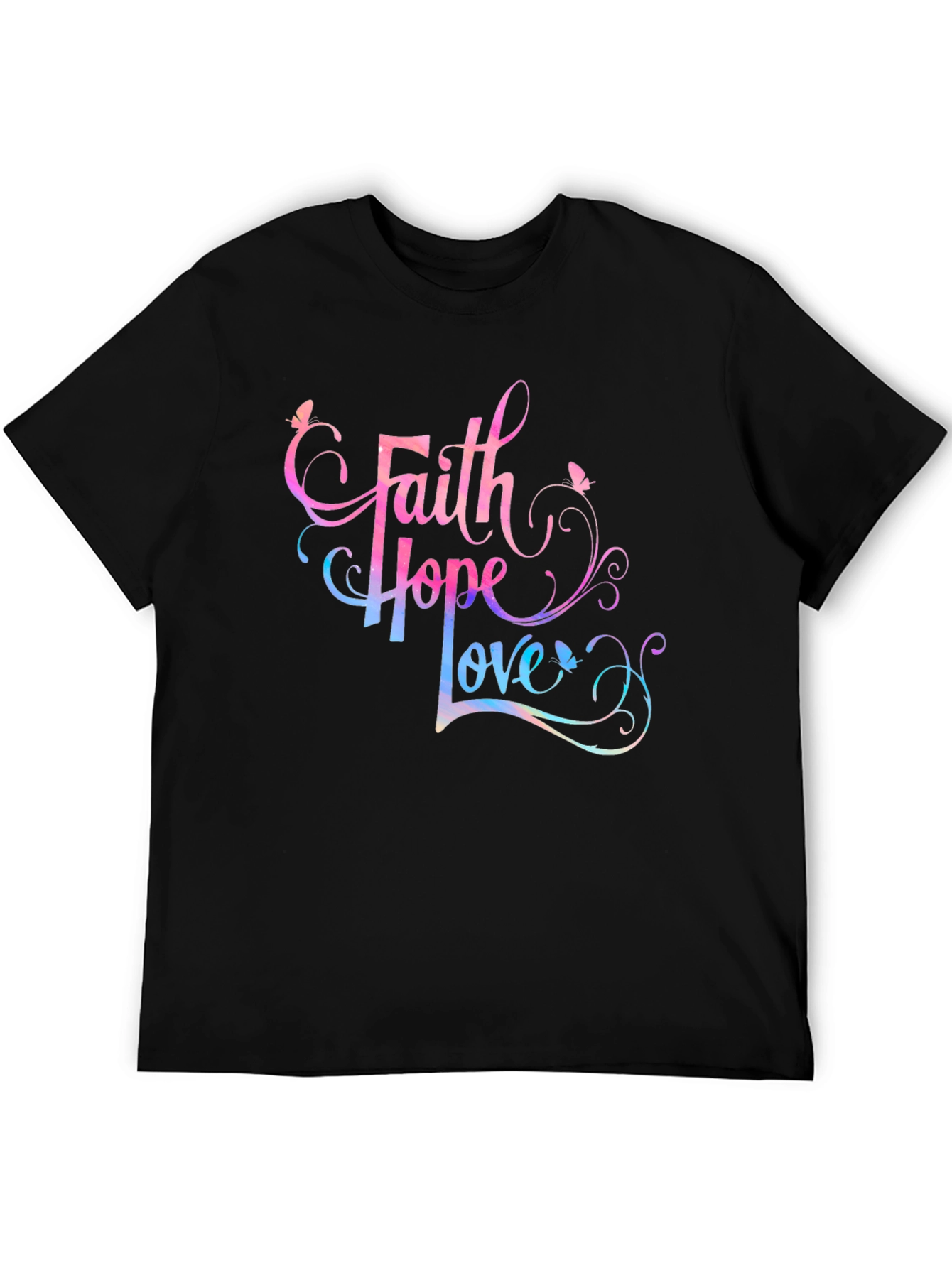 Faith Hope Love Graphic Tee - Stylish Spiritual Shirt