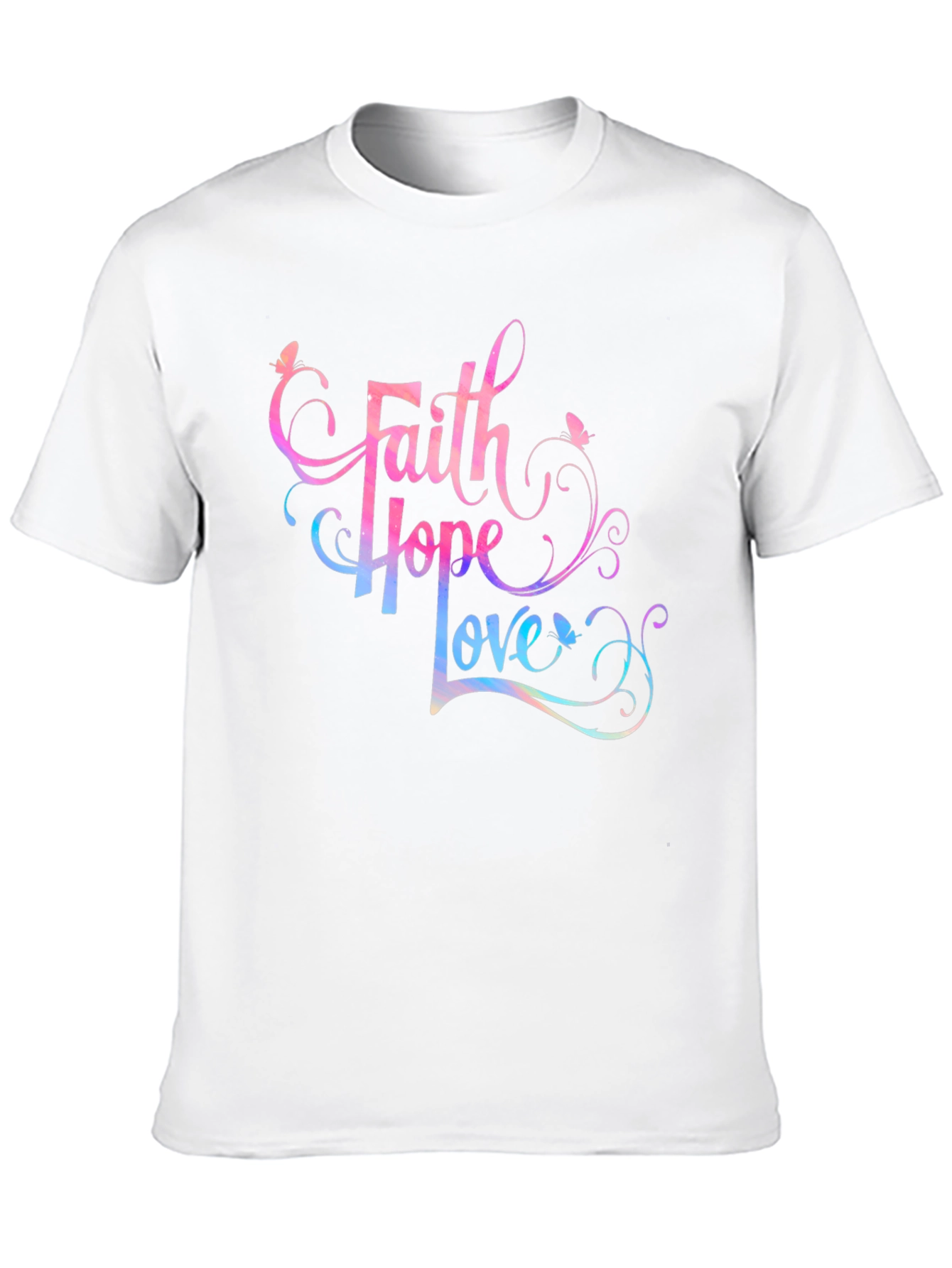 Faith Hope Love Graphic Tee - Stylish Spiritual Shirt