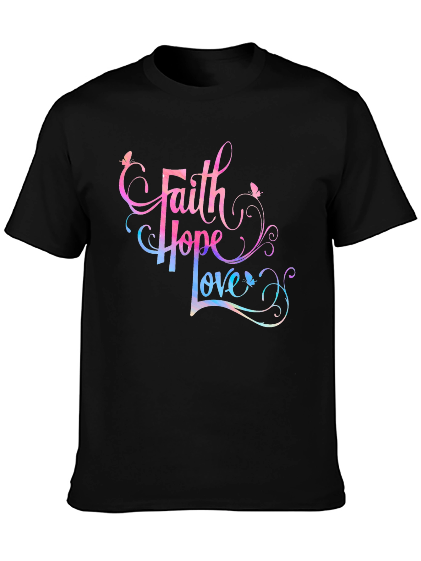 Faith Hope Love Graphic Tee - Stylish Spiritual Shirt