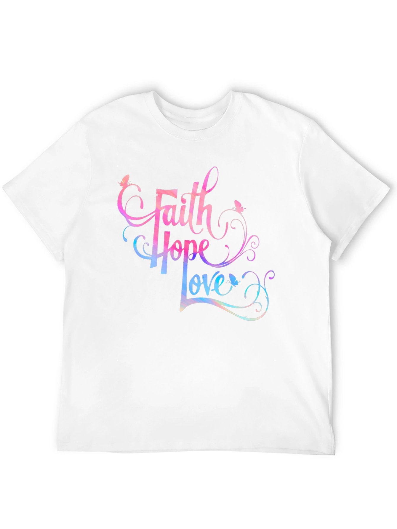 Faith Hope Love Graphic Tee - Stylish Spiritual Shirt