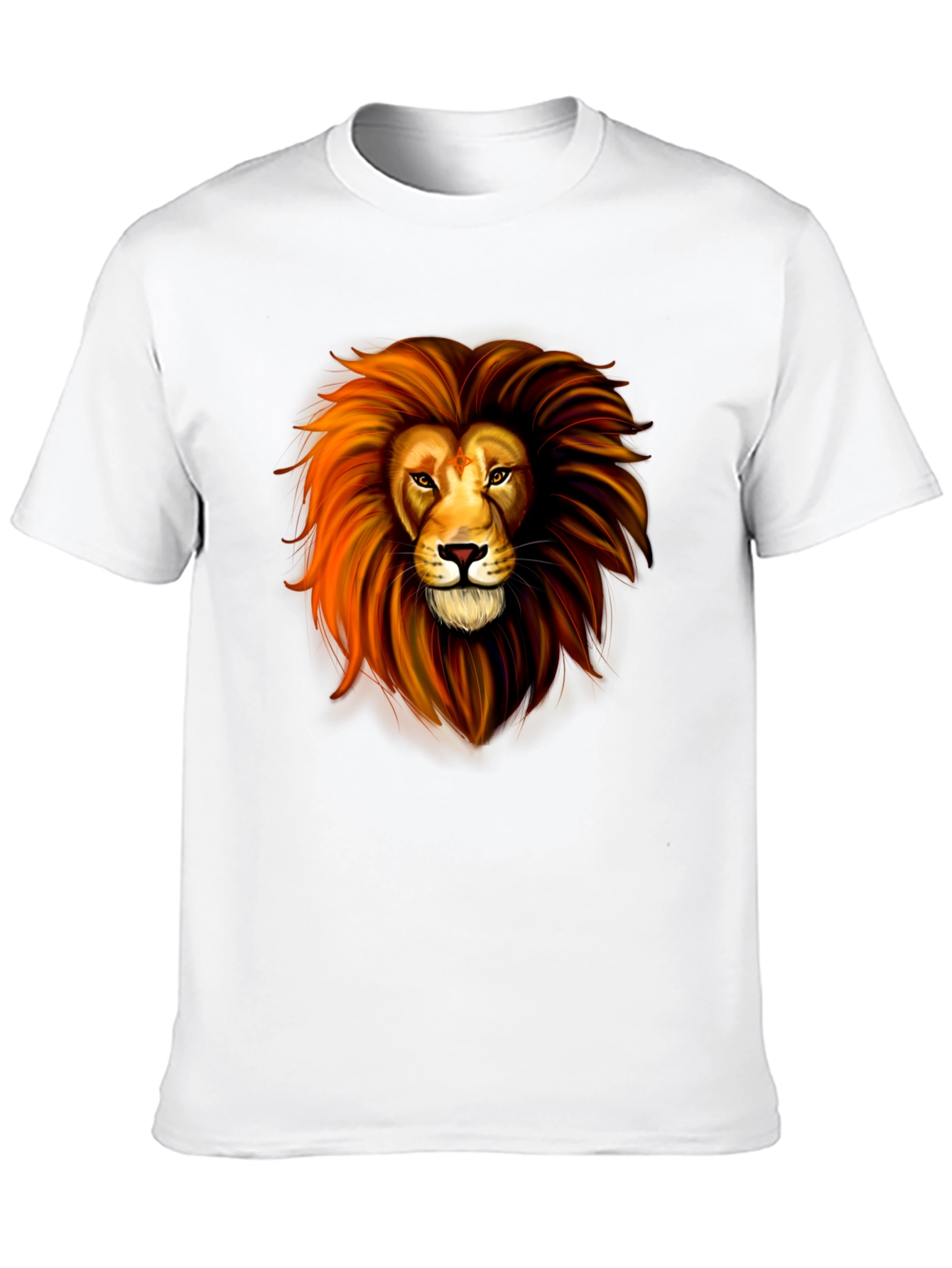 Lion Graphic Print Black T-Shirt