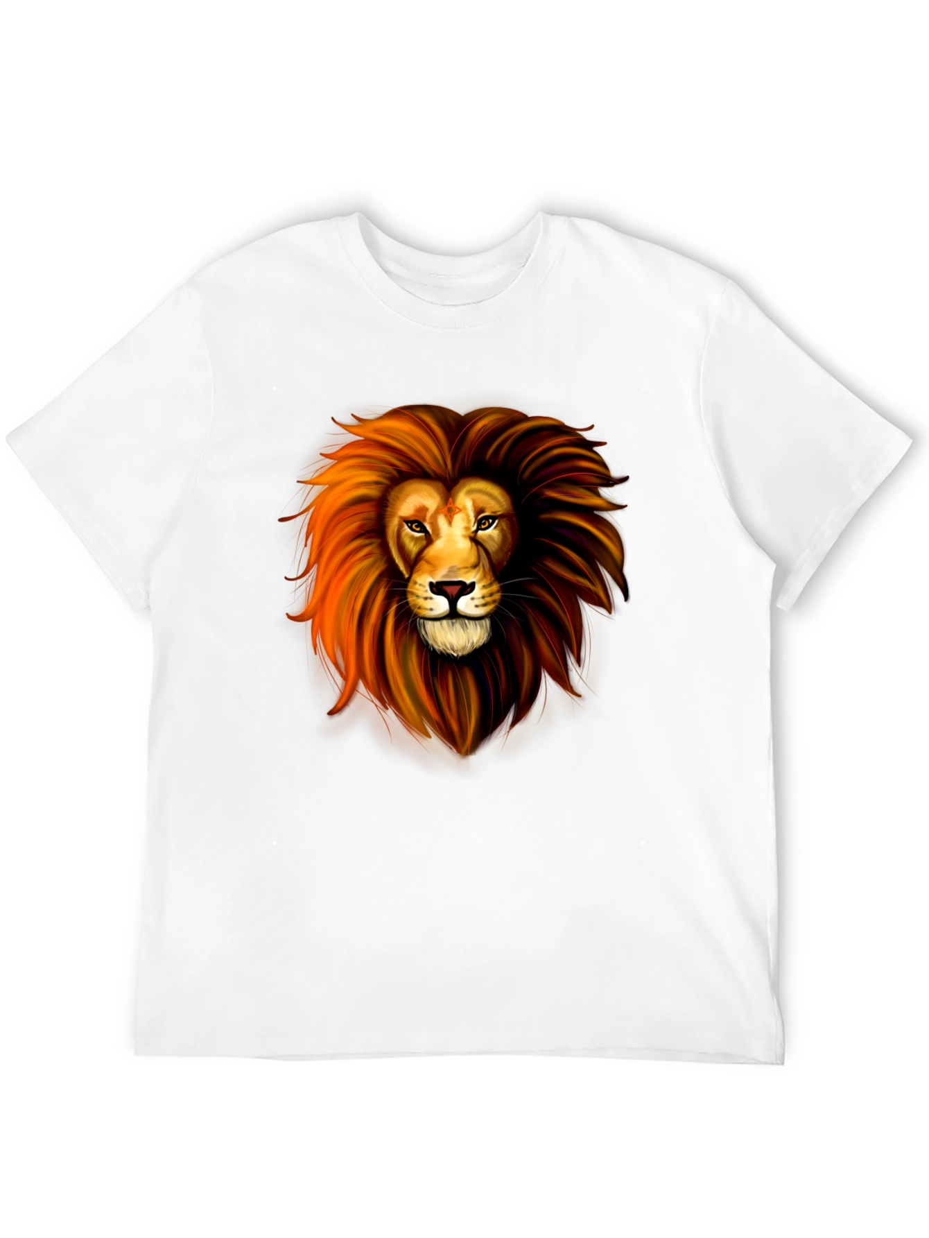 Lion Graphic Print Black T-Shirt