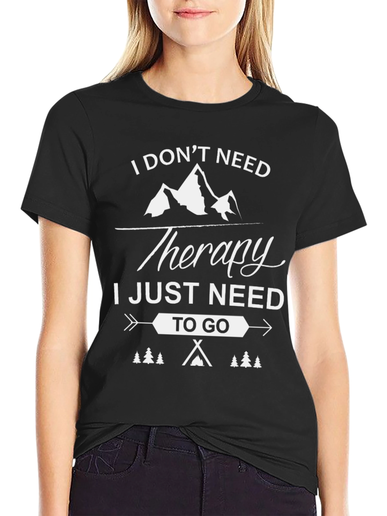 Therapy Camping Graphic Tee - Black