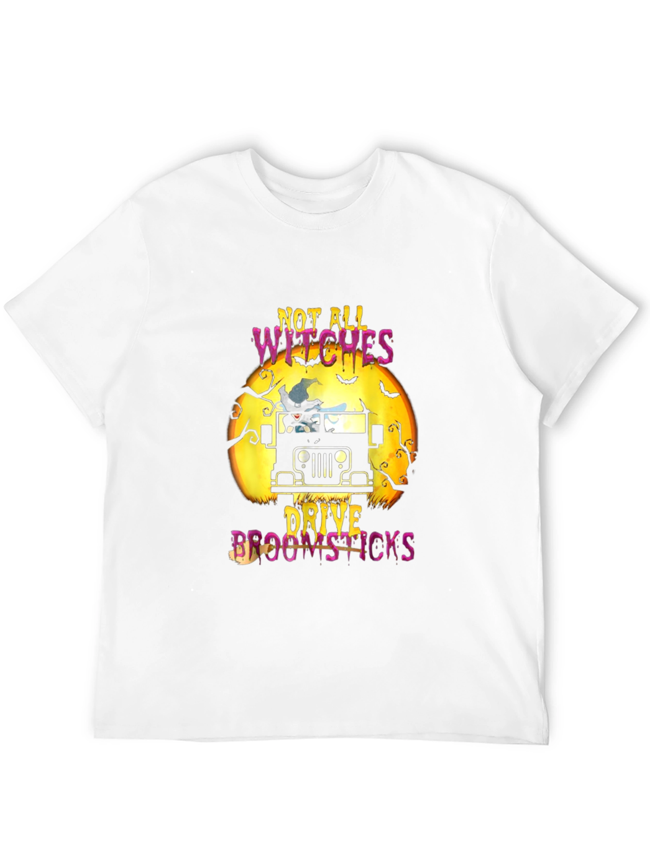 Halloween Witches Jeep Graphic T-Shirt
