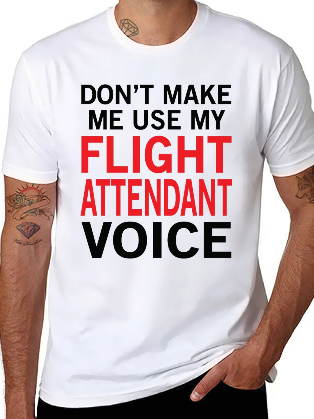 Flight Attendant Voice T-Shirt - Funny Aviation Tee