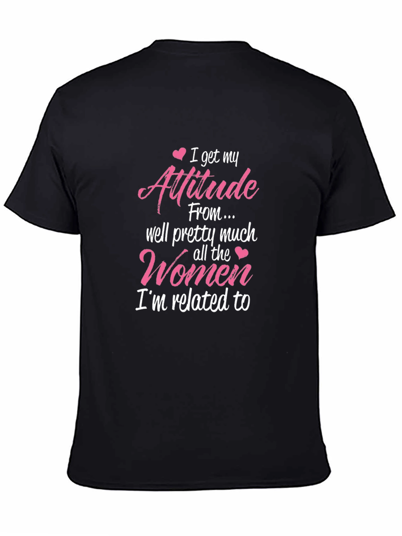 Attitude From Women Graphic T-Shirt Novelty Tee