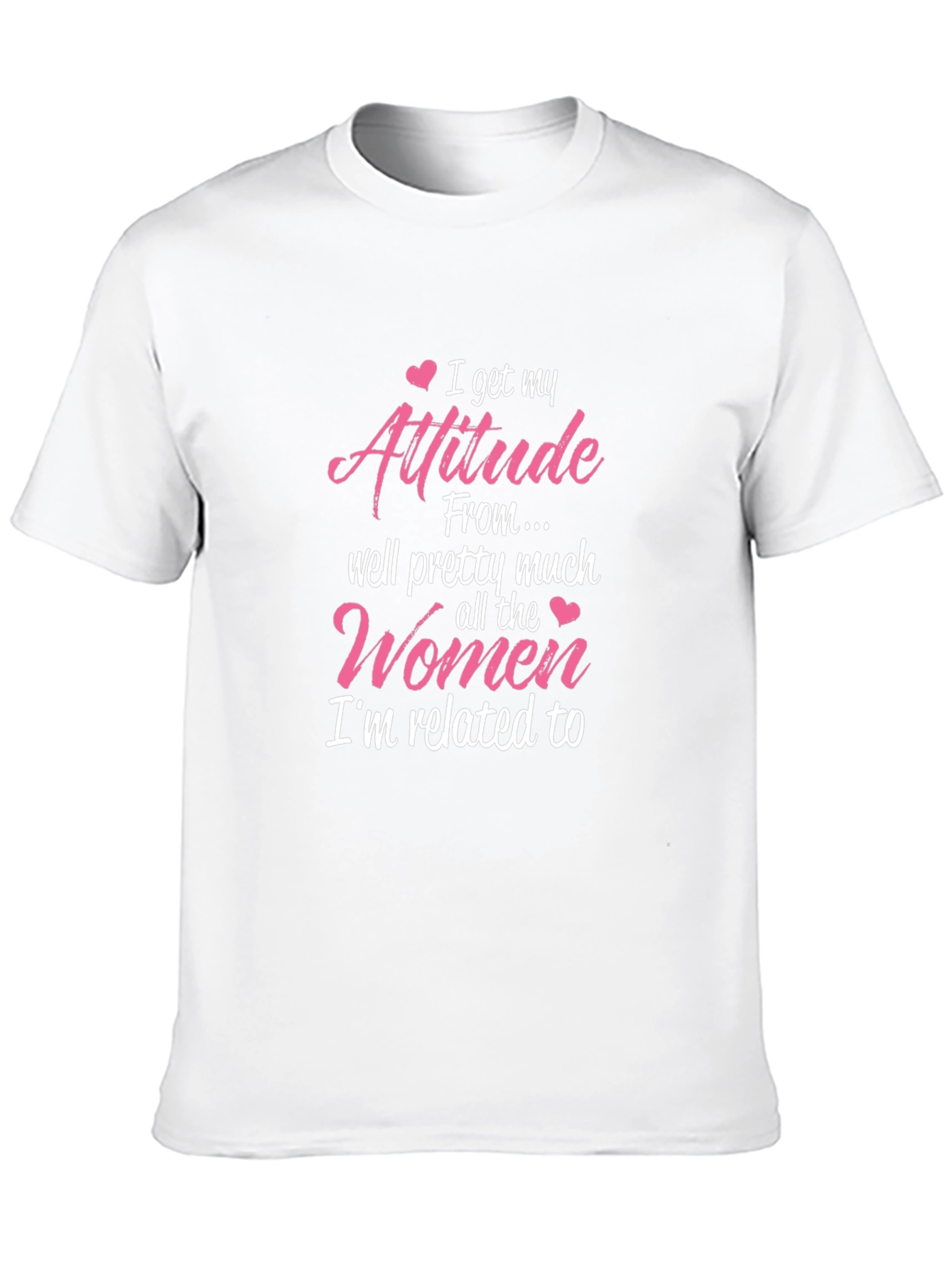 Attitude From Women Graphic T-Shirt Novelty Tee