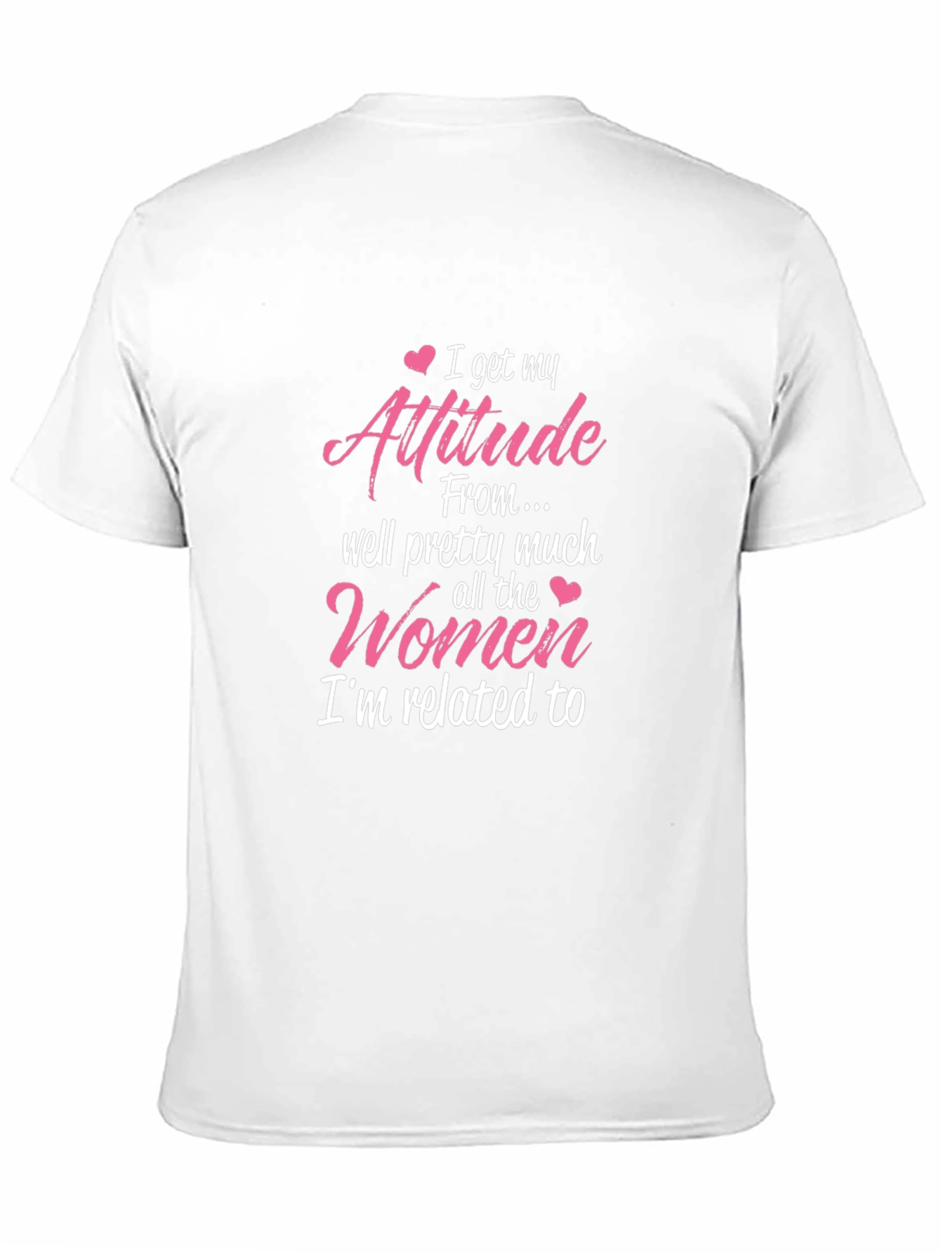 Attitude From Women Graphic T-Shirt Novelty Tee