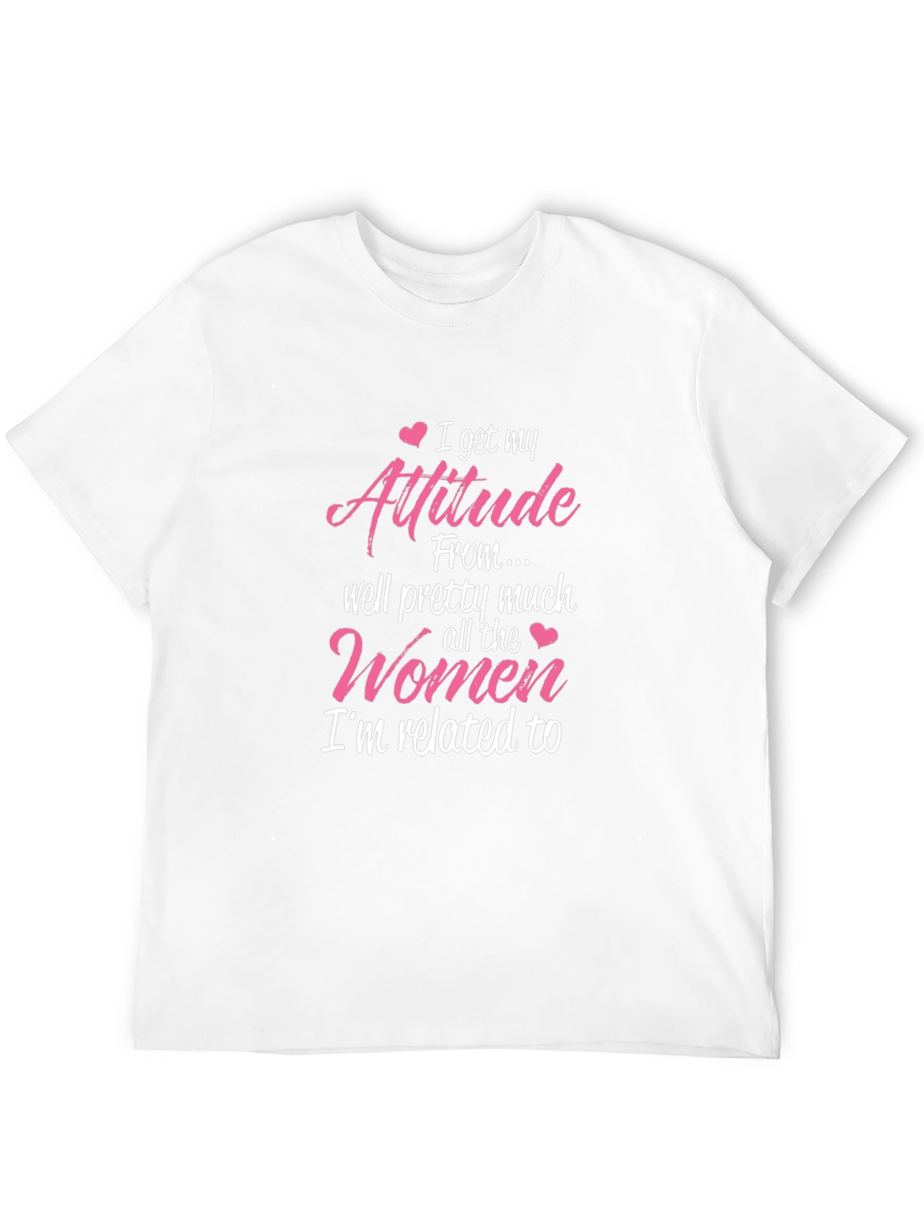 Attitude From Women Graphic T-Shirt Novelty Tee