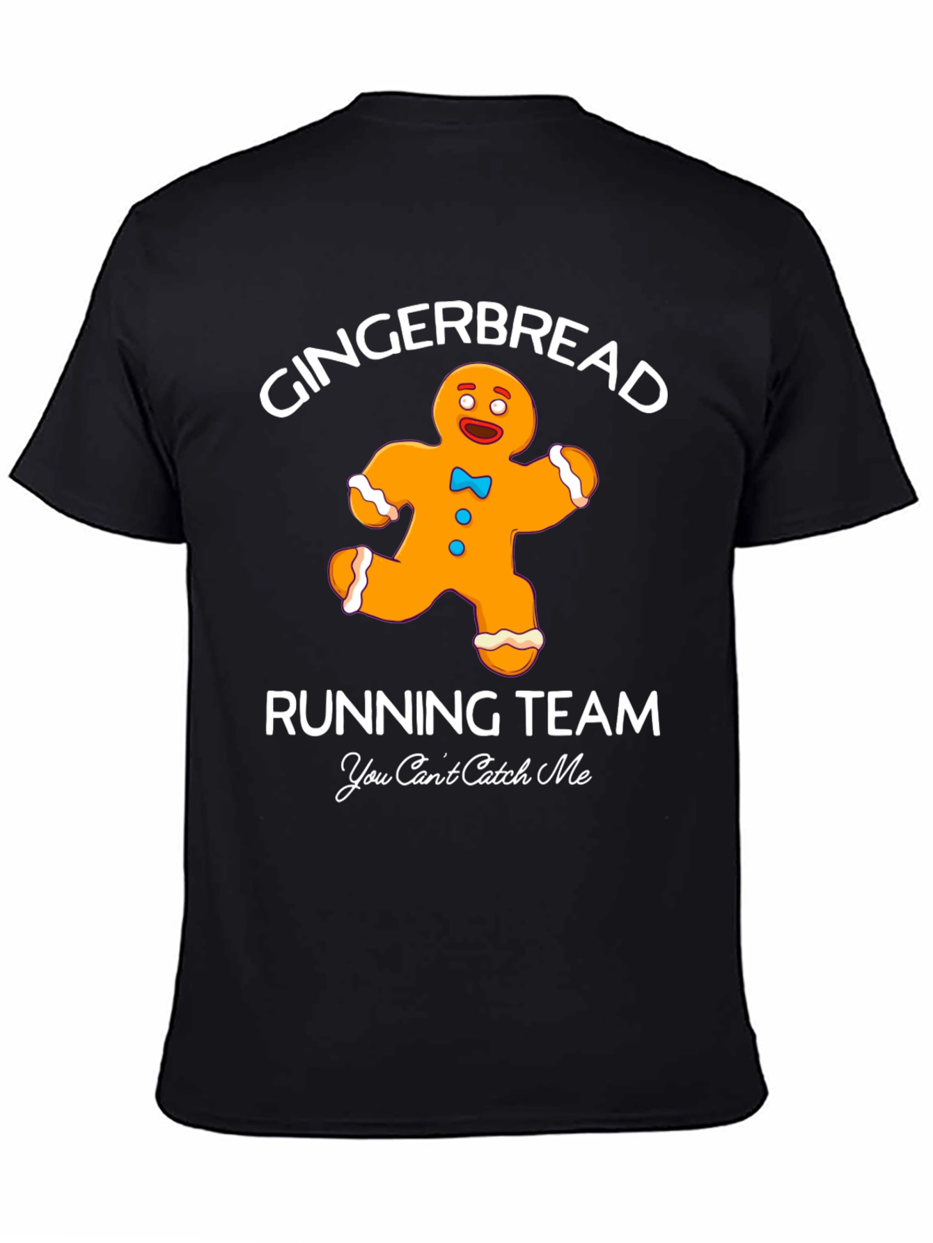 Gingerbread Running Team Black Graphic T-Shirt