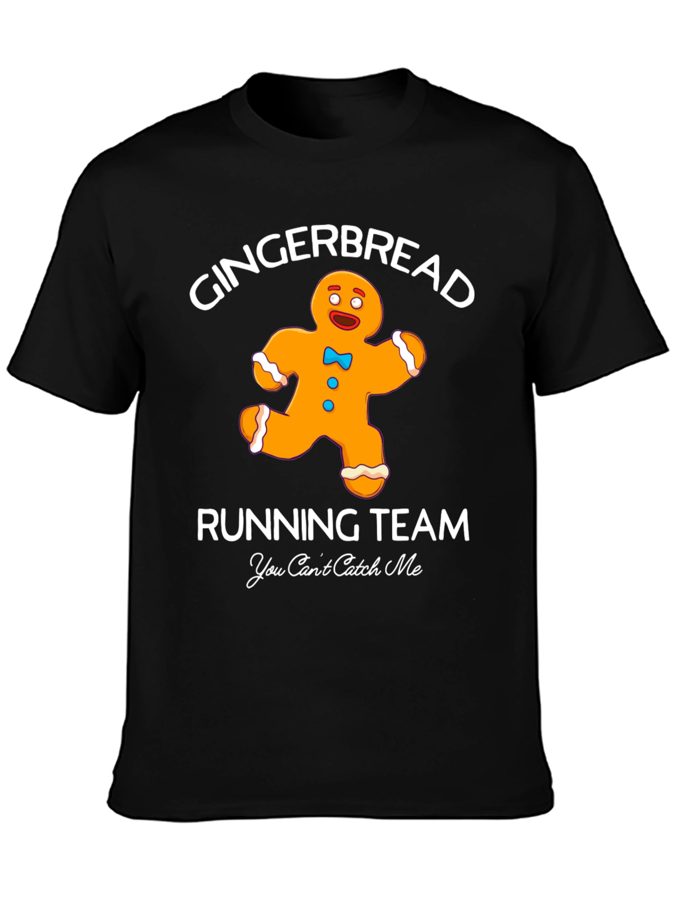 Gingerbread Running Team Black Graphic T-Shirt