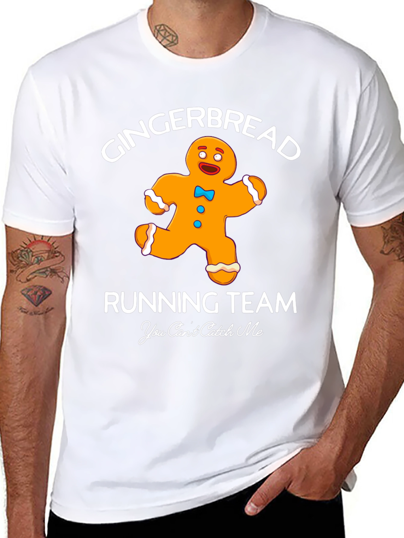 Gingerbread Running Team Black Graphic T-Shirt