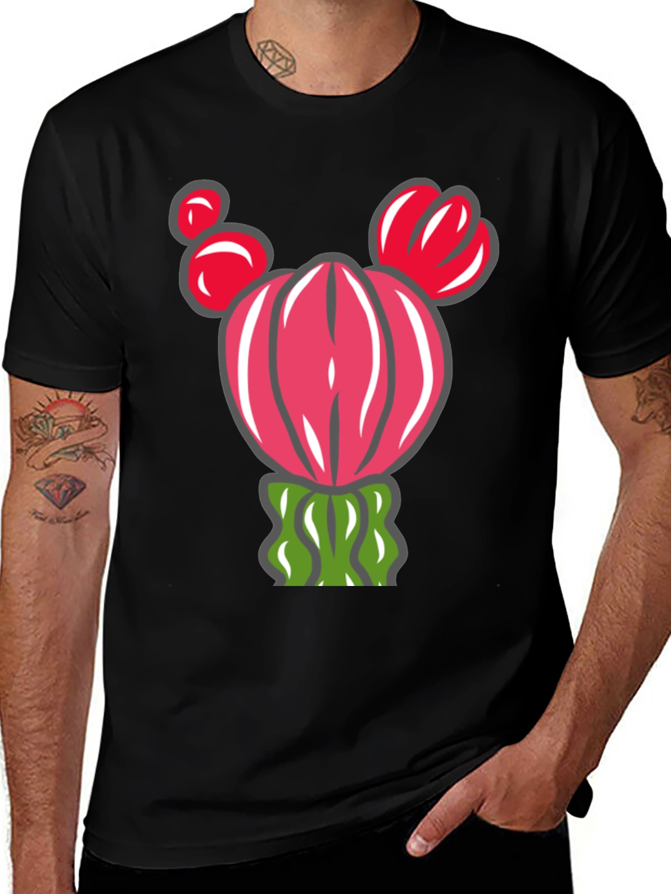 Cactus Graphic T-Shirt - Whimsical Desert Style