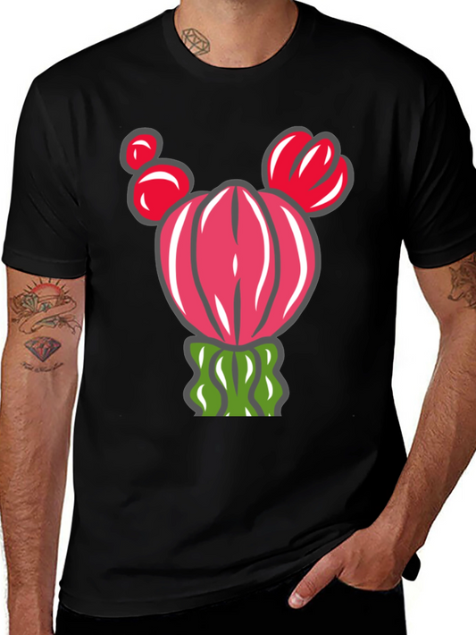 Cactus Graphic T-Shirt - Whimsical Desert Style