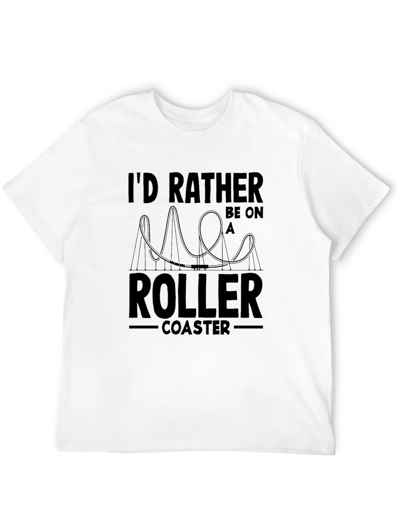 Roller Coaster Enthusiast Black T-Shirt