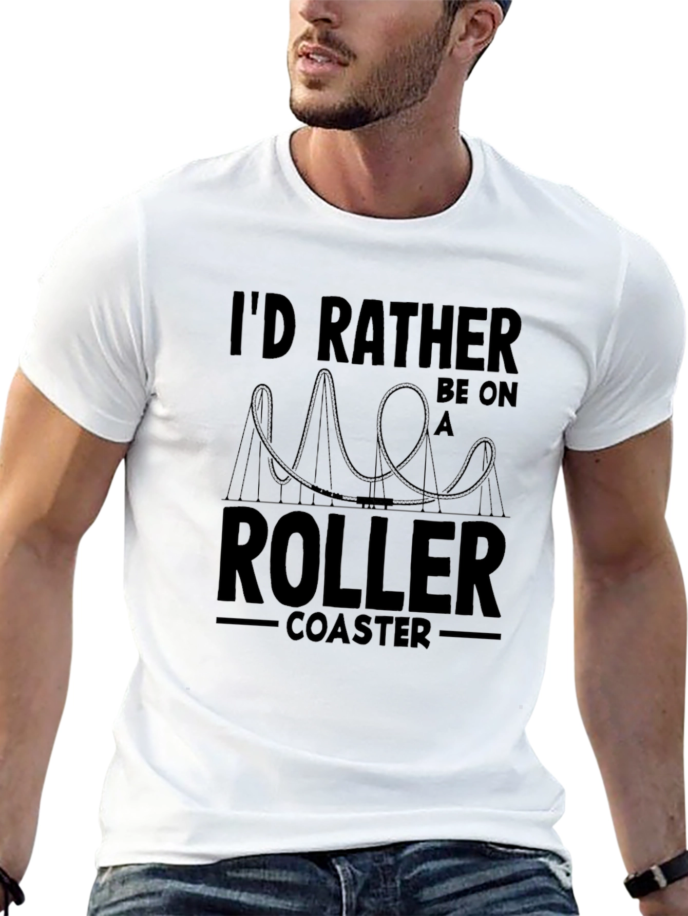 Roller Coaster Enthusiast Black T-Shirt