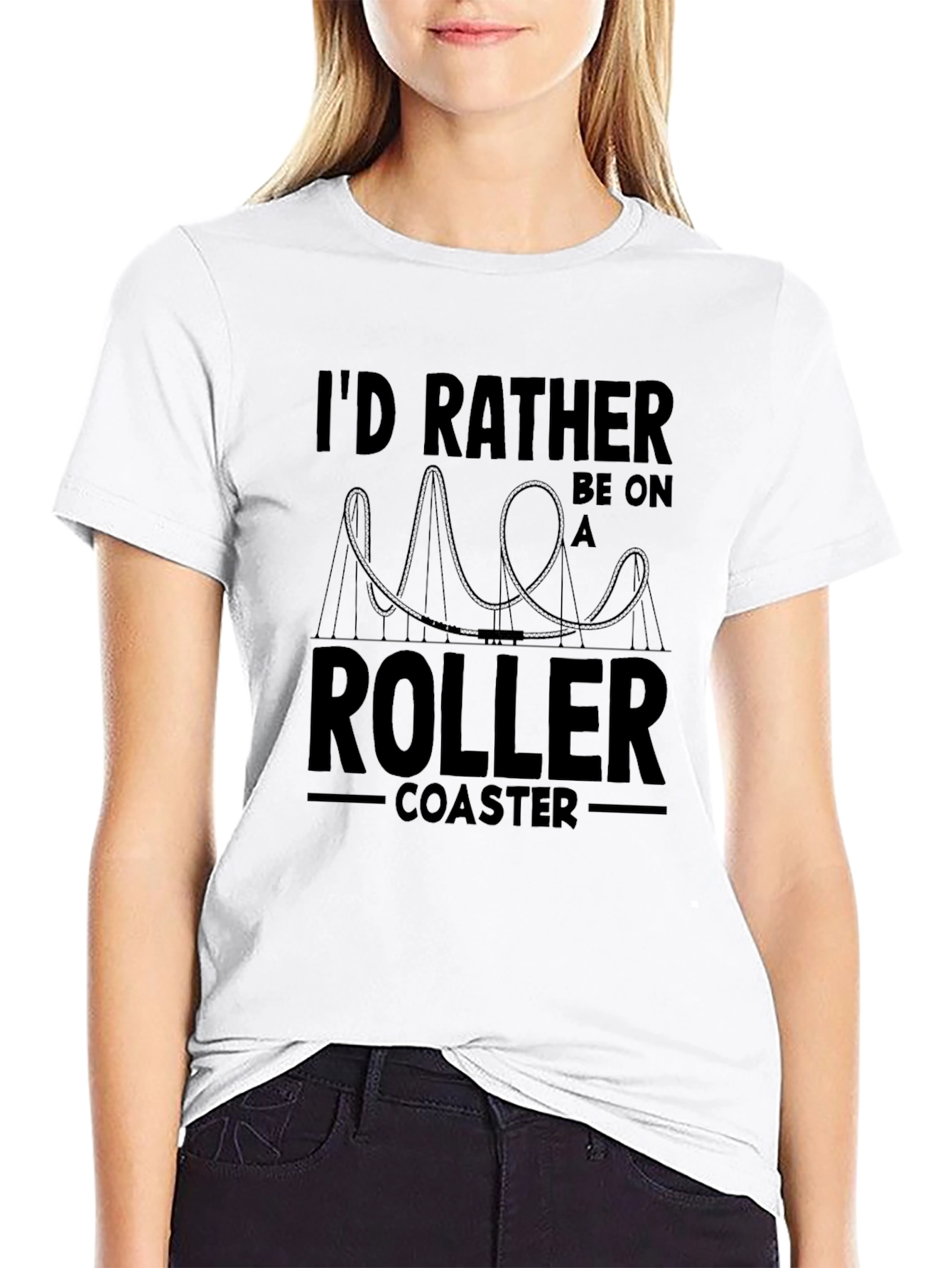 Roller Coaster Enthusiast Black T-Shirt