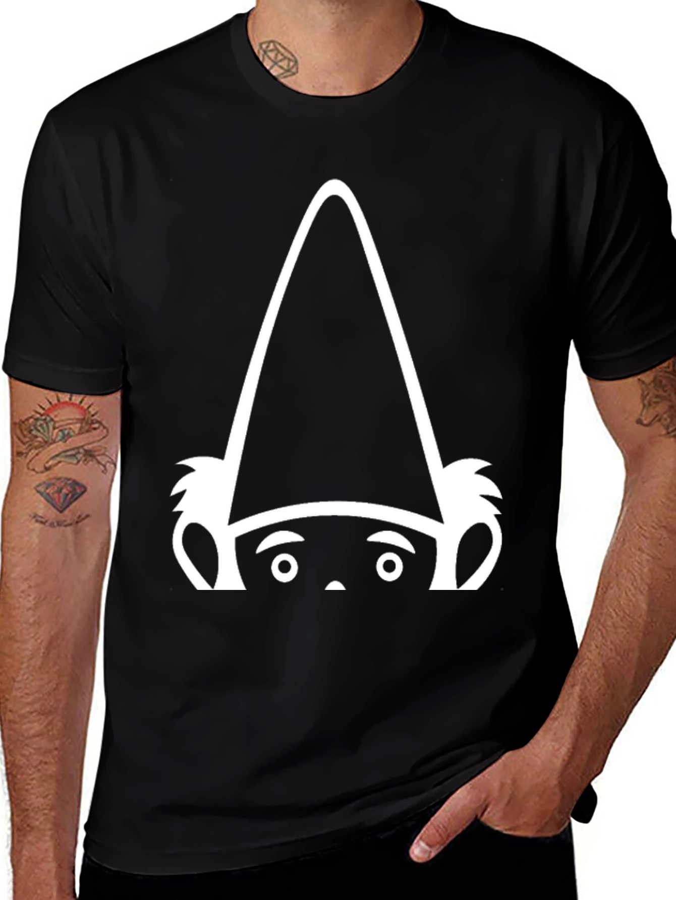 Gnome Graphic T-Shirt - Black Cotton Tee