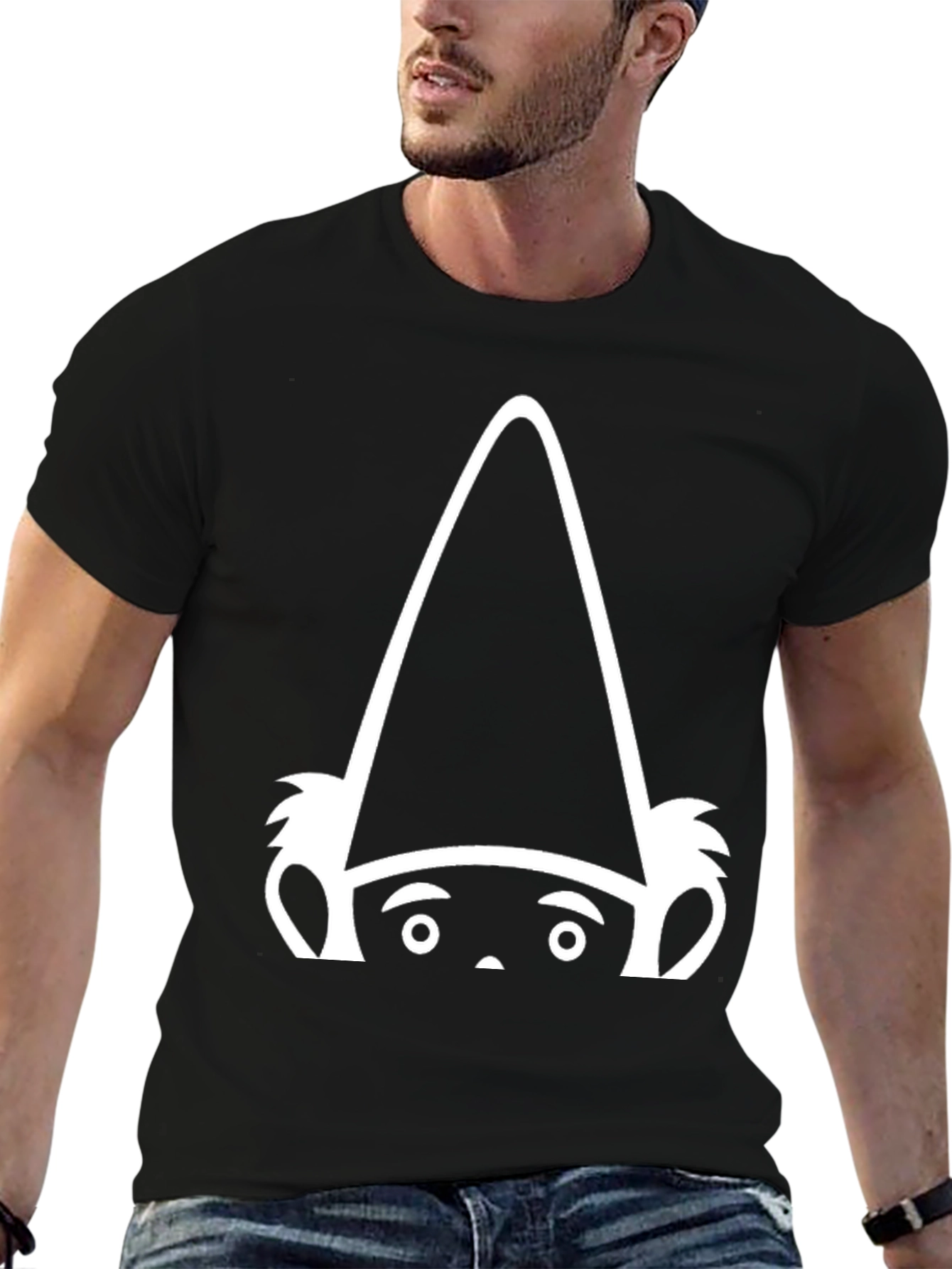 Gnome Graphic T-Shirt - Black Cotton Tee