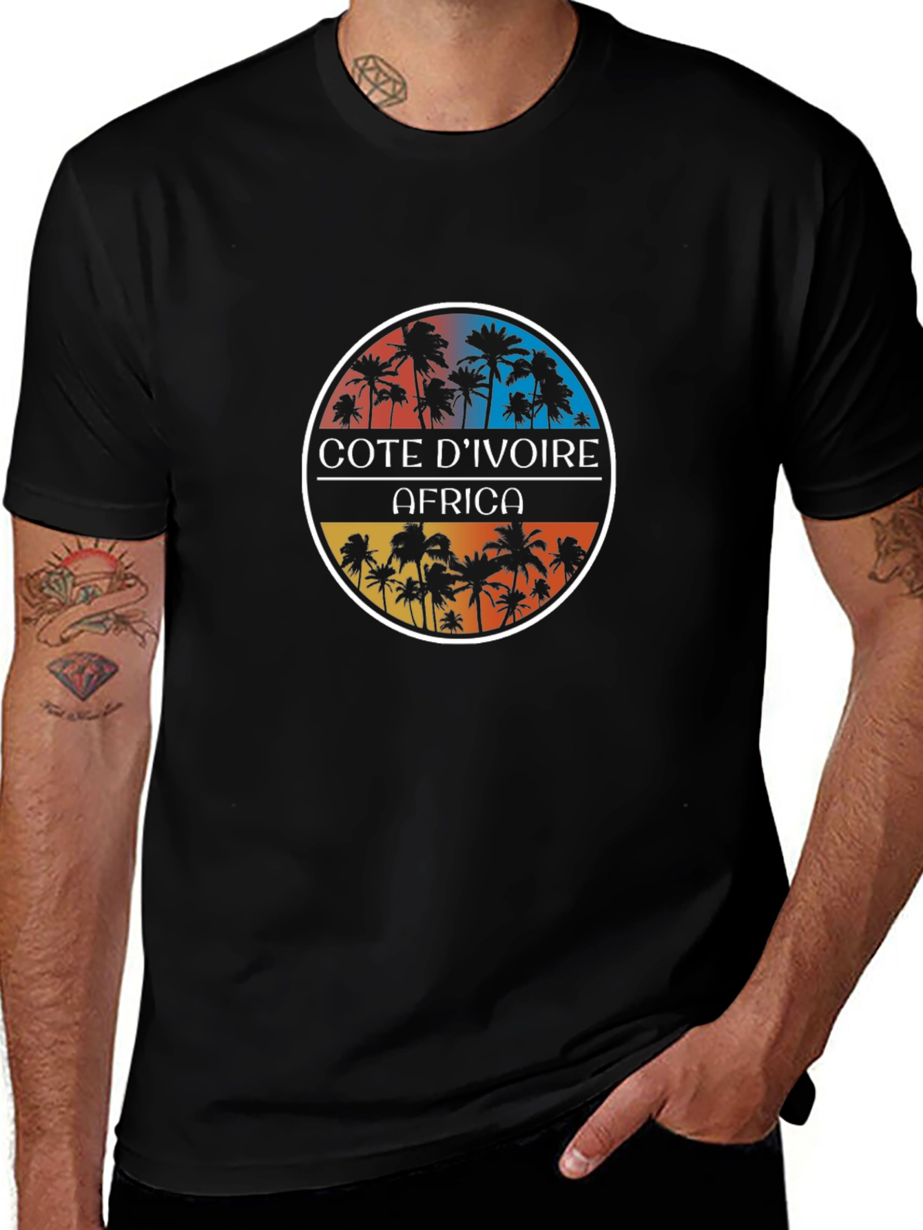 Cote DIvoire Africa Palm Tree T-Shirt
