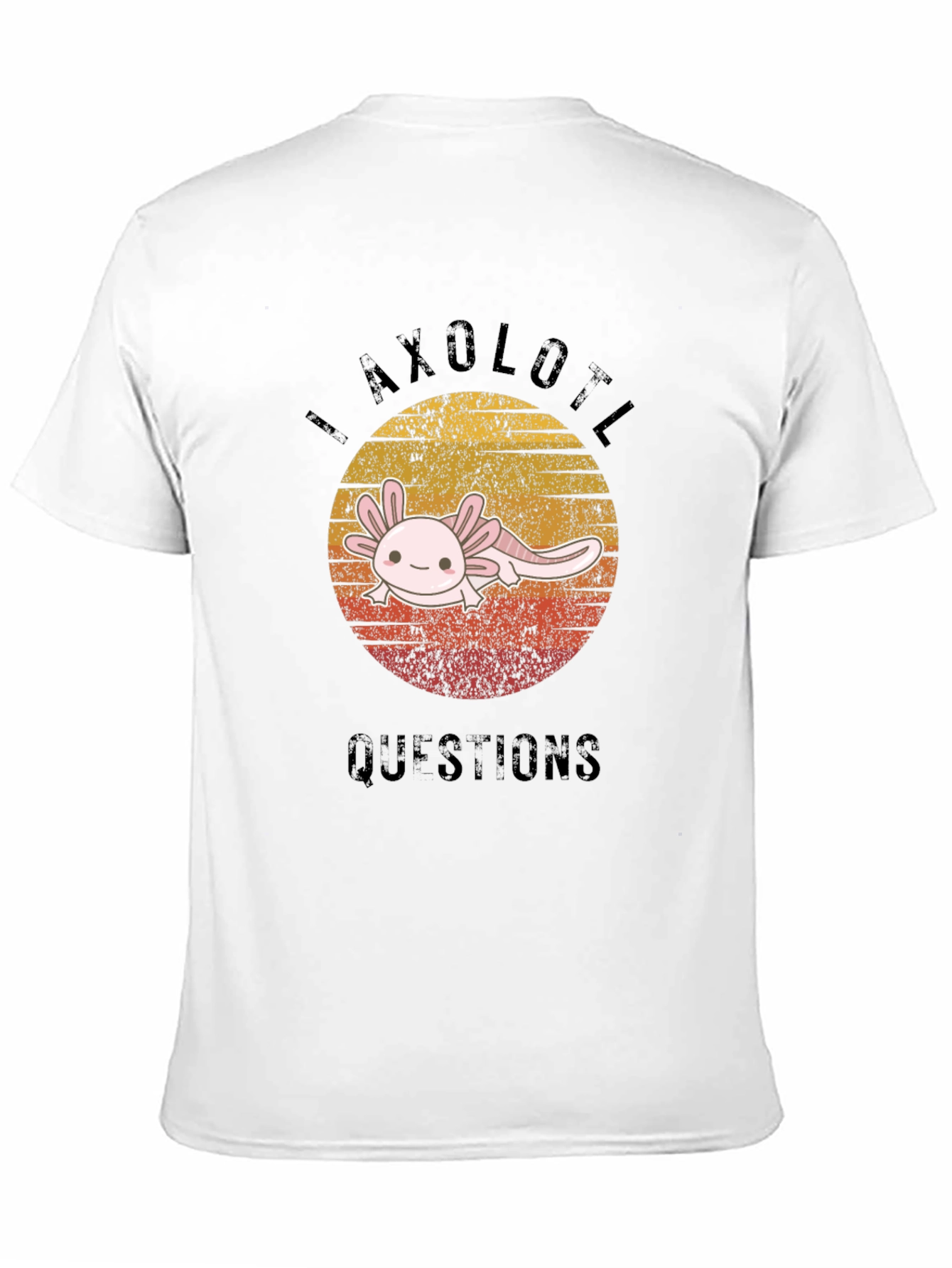Axolotl Questions Graphic T-Shirt - Black Cotton Tee