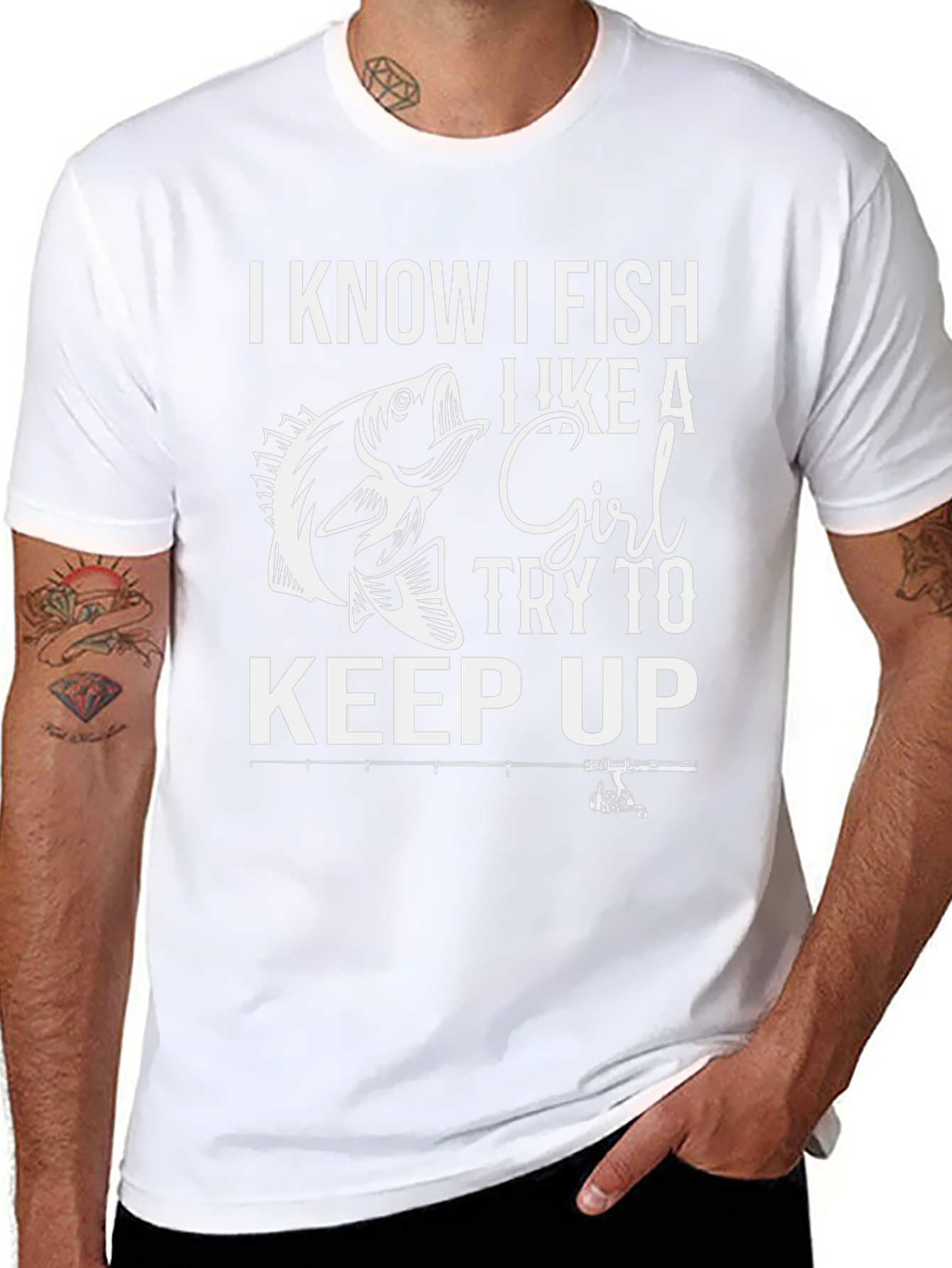 I Know I Fish Like a Girl Black T-Shirt