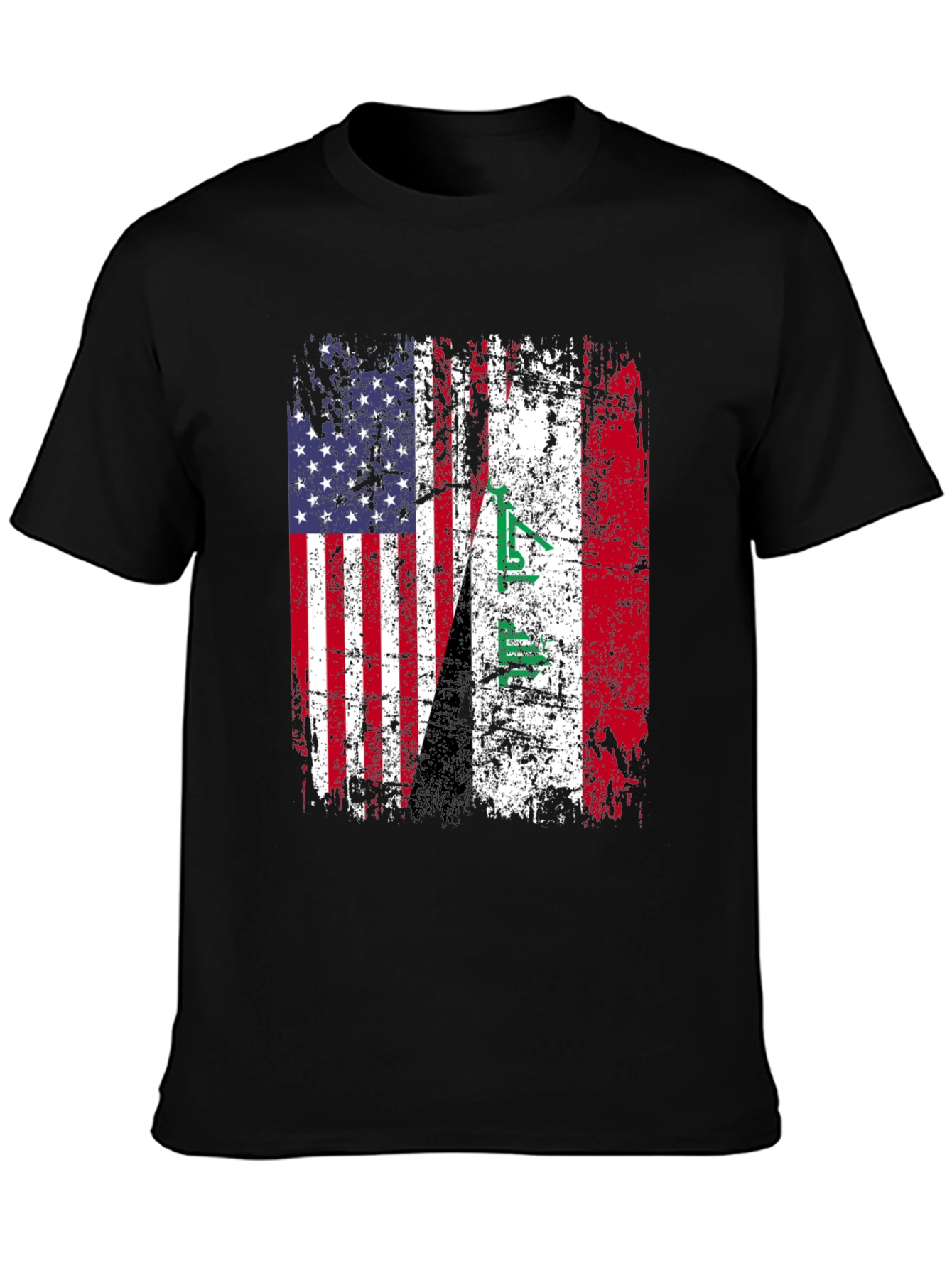 USA Iraq Flag Graphic T-Shirt