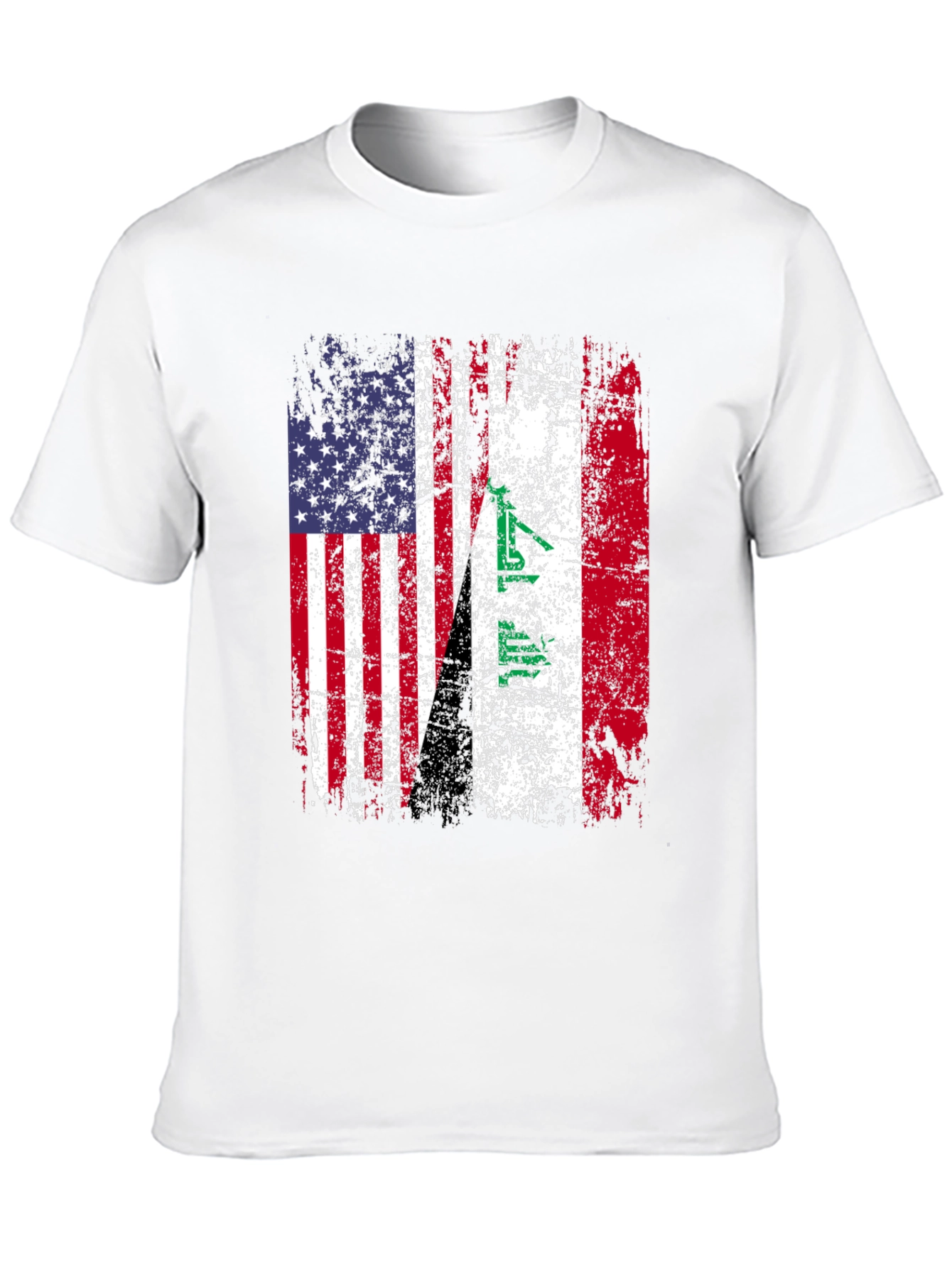 USA Iraq Flag Graphic T-Shirt