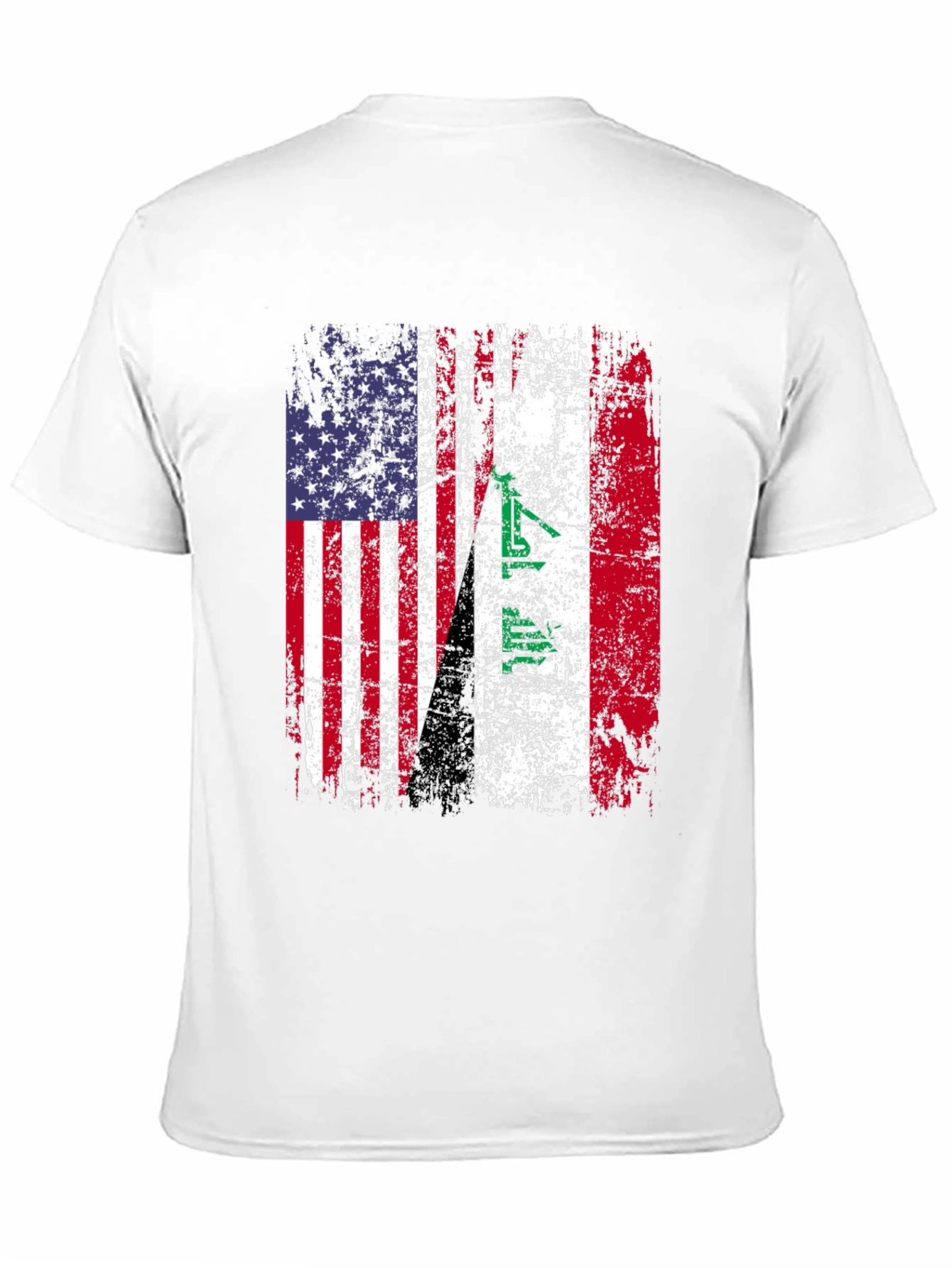 USA Iraq Flag Graphic T-Shirt