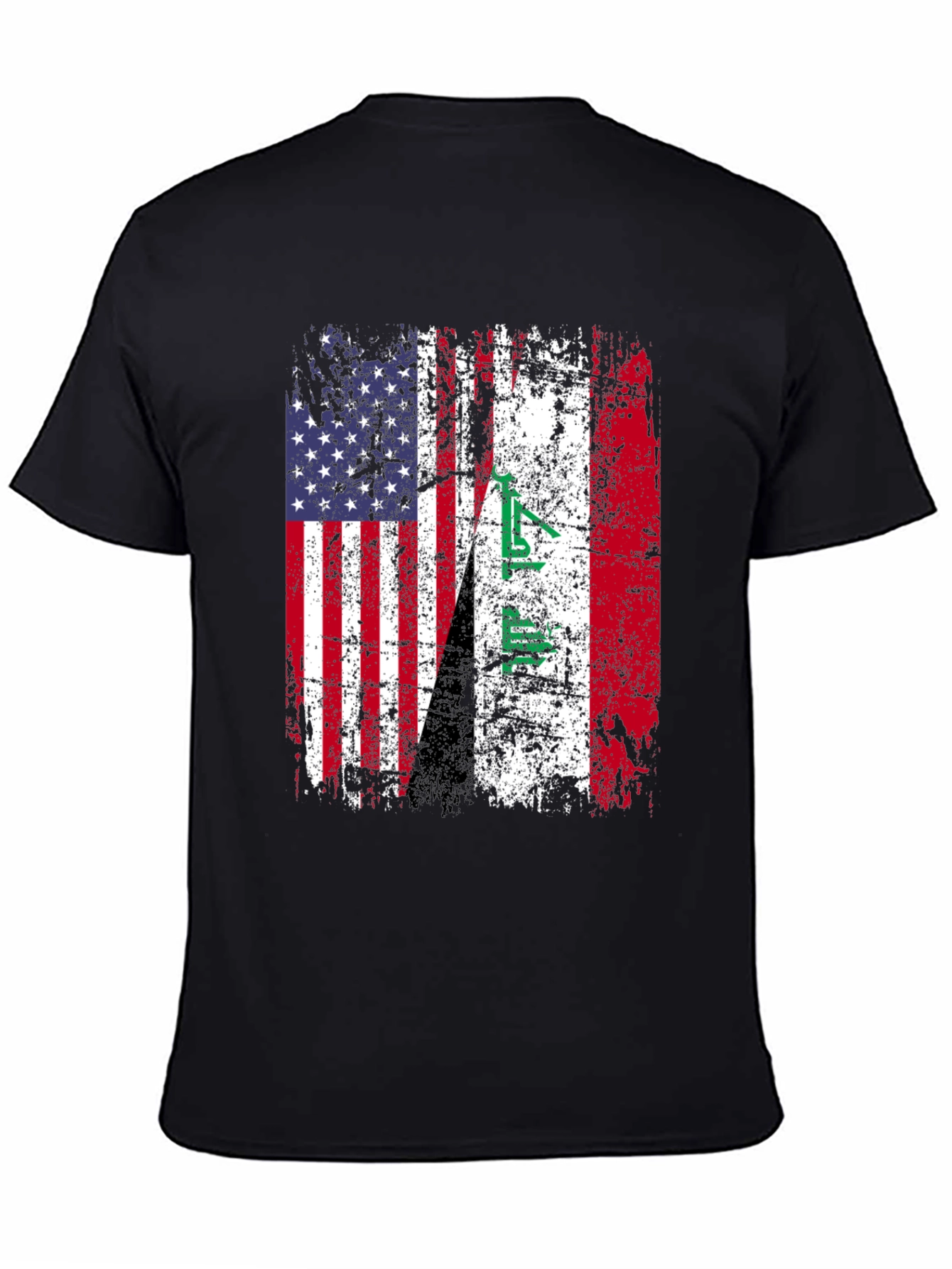 USA Iraq Flag Graphic T-Shirt