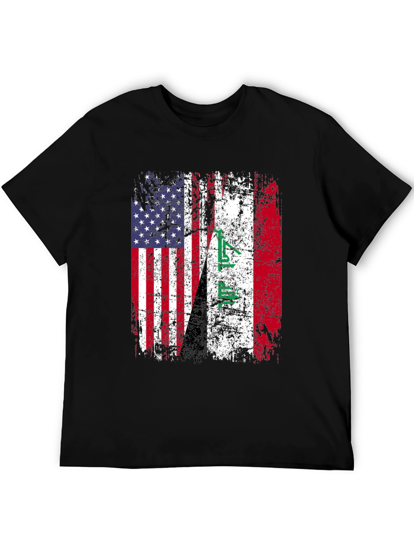 USA Iraq Flag Graphic T-Shirt