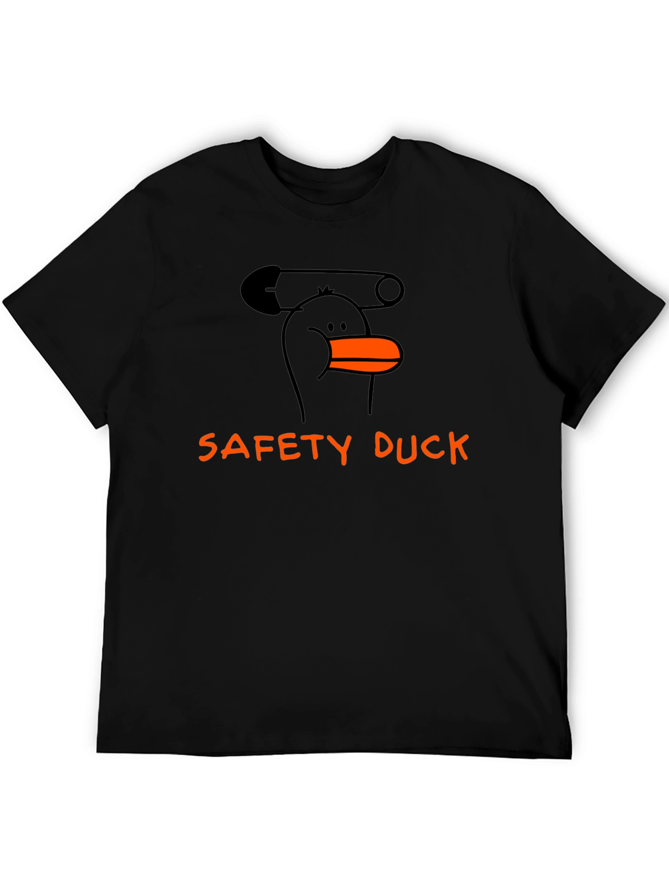 Safety Duck Graphic Tee - Black Cotton T-Shirt