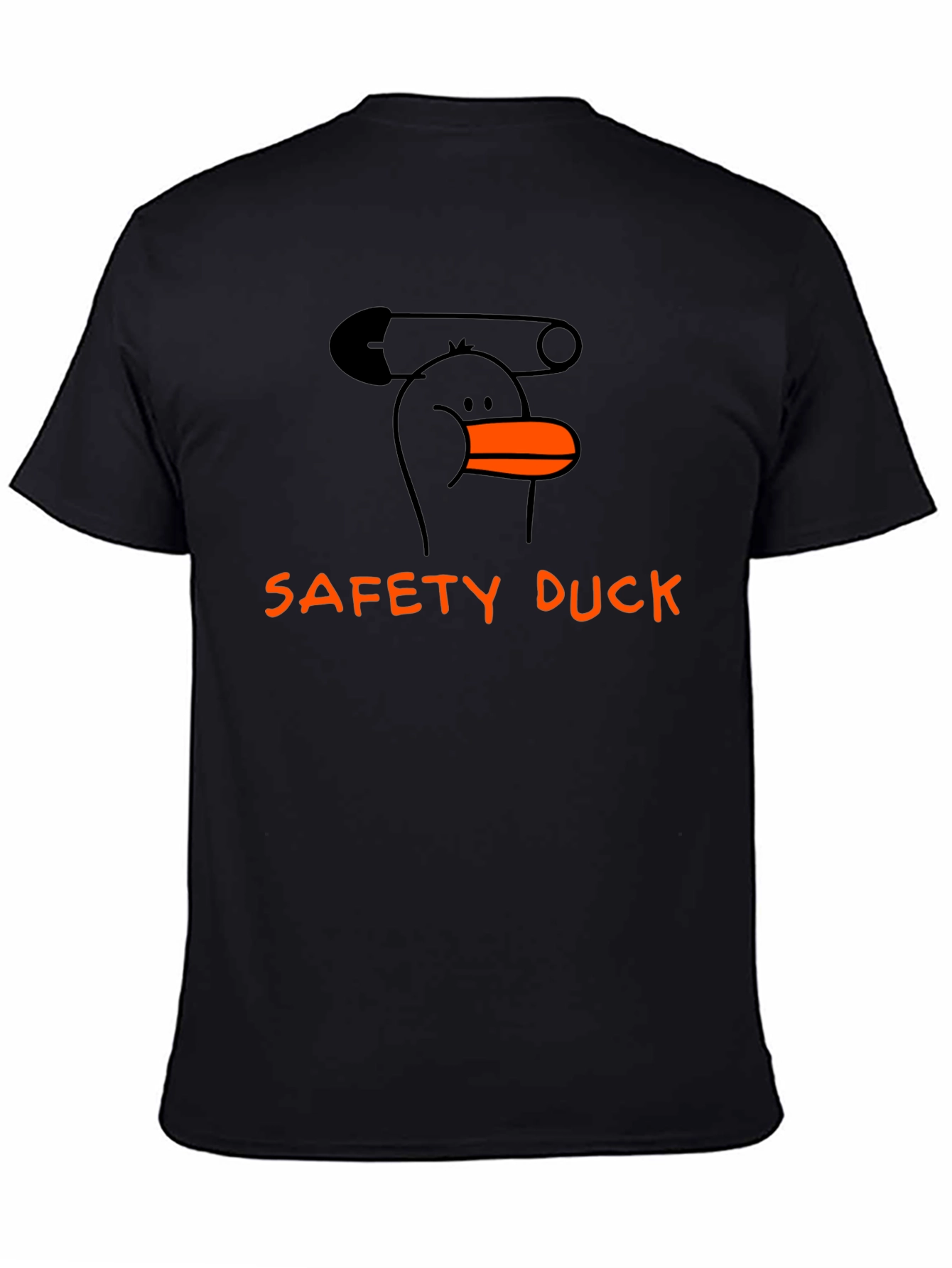 Safety Duck Graphic Tee - Black Cotton T-Shirt