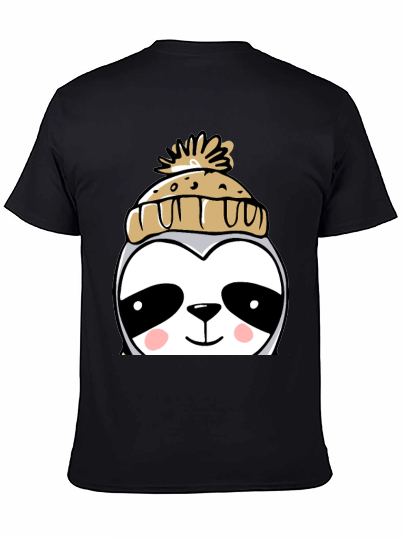 Cute Sloth with Winter Hat Graphic Tee